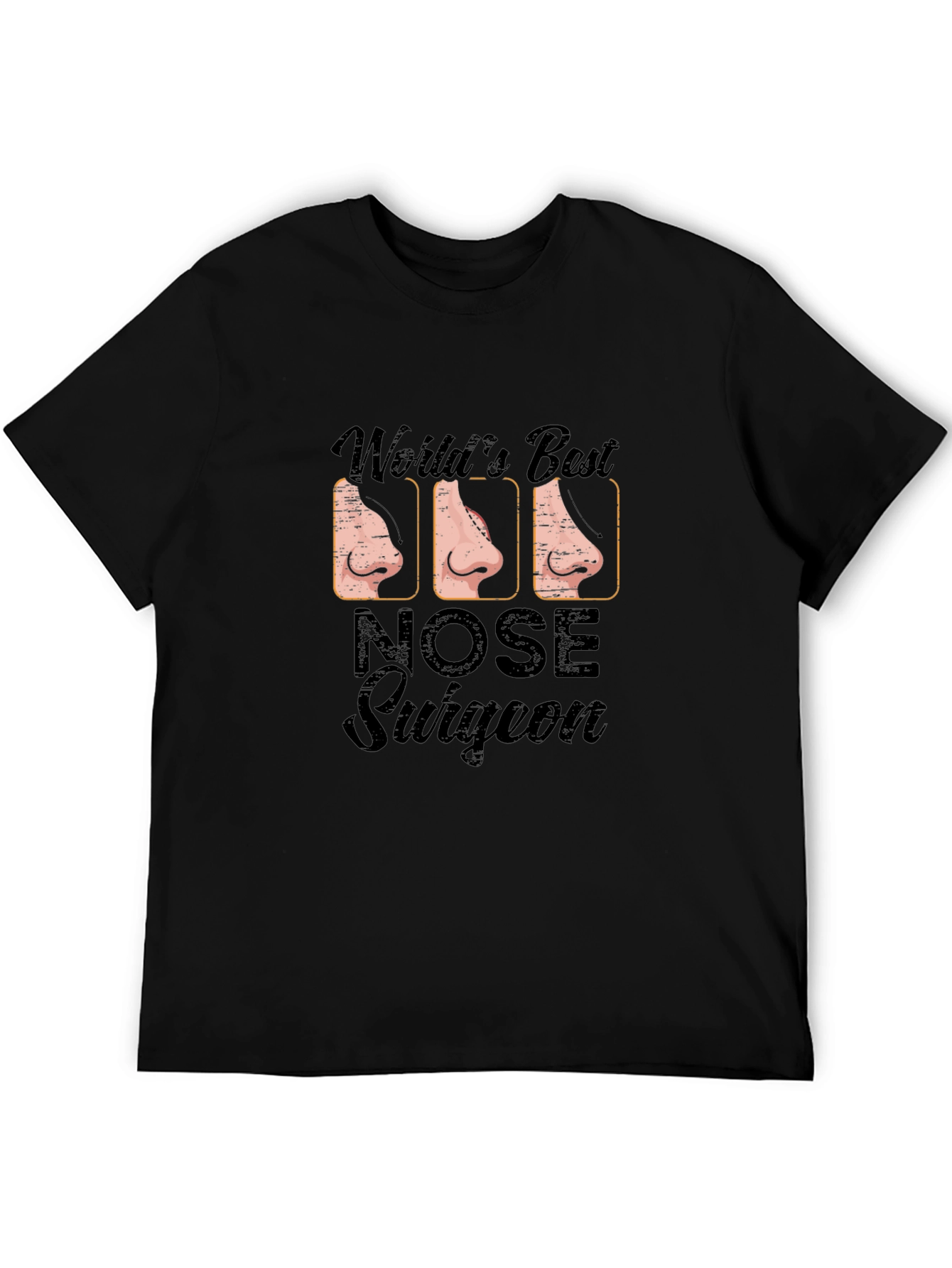 Black World's Best Nose Surgeon T-Shirt - Black view 5