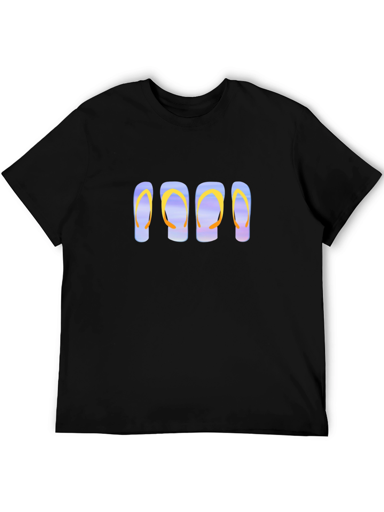 Black Cool Flip Flop Graphic T-Shirt view 5