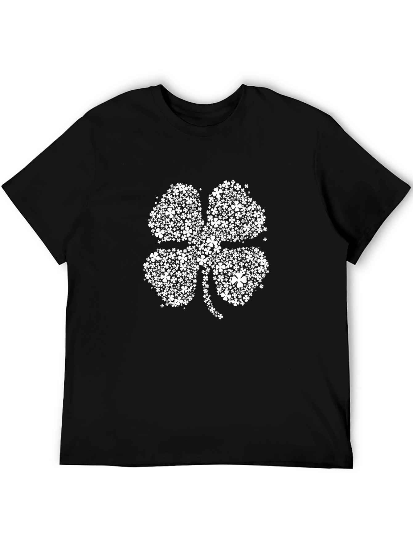 Black Lucky Clover Graphic Tee - Black view 5