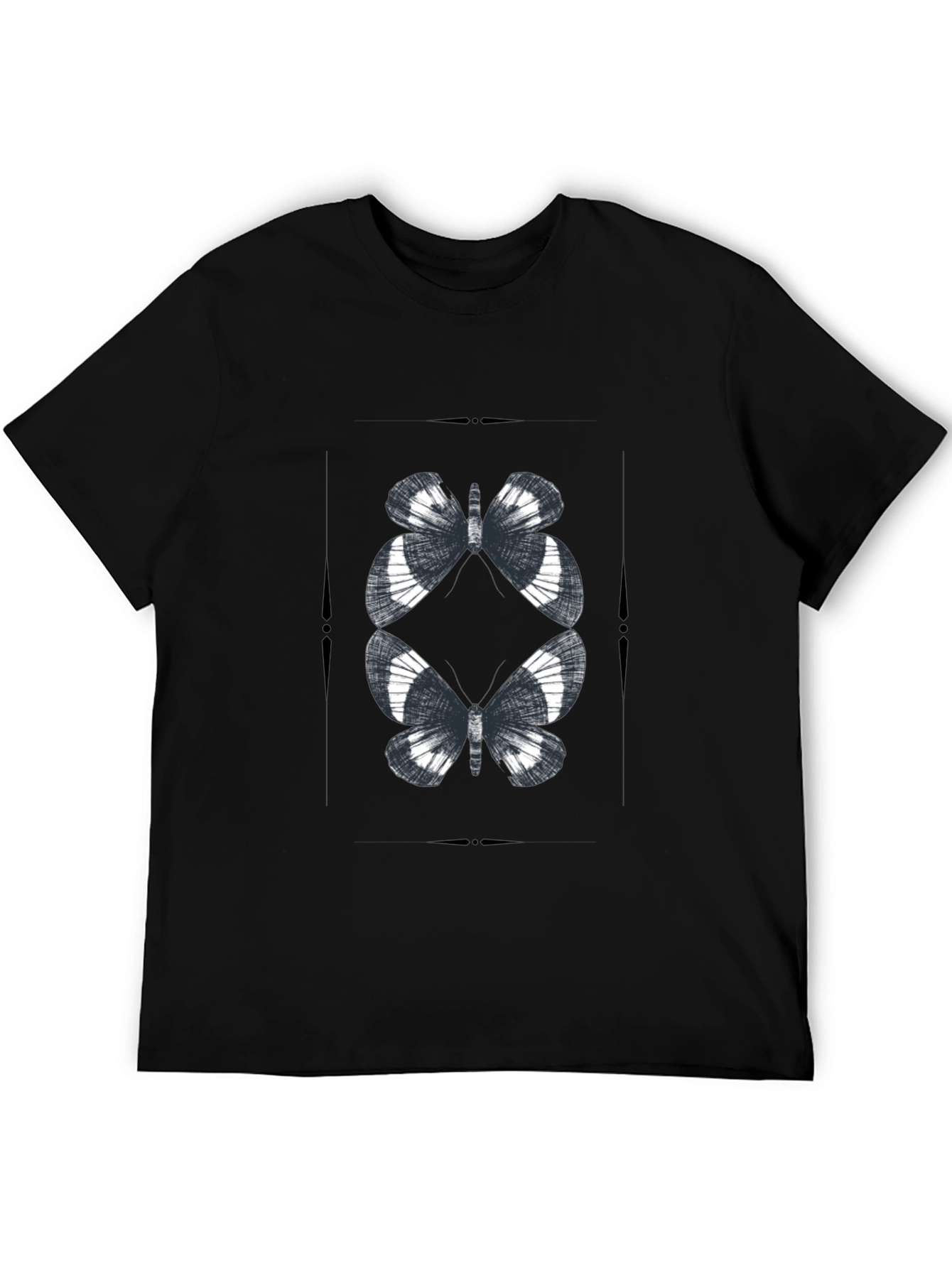 Black Butterfly Graphic Black T-Shirt view 5