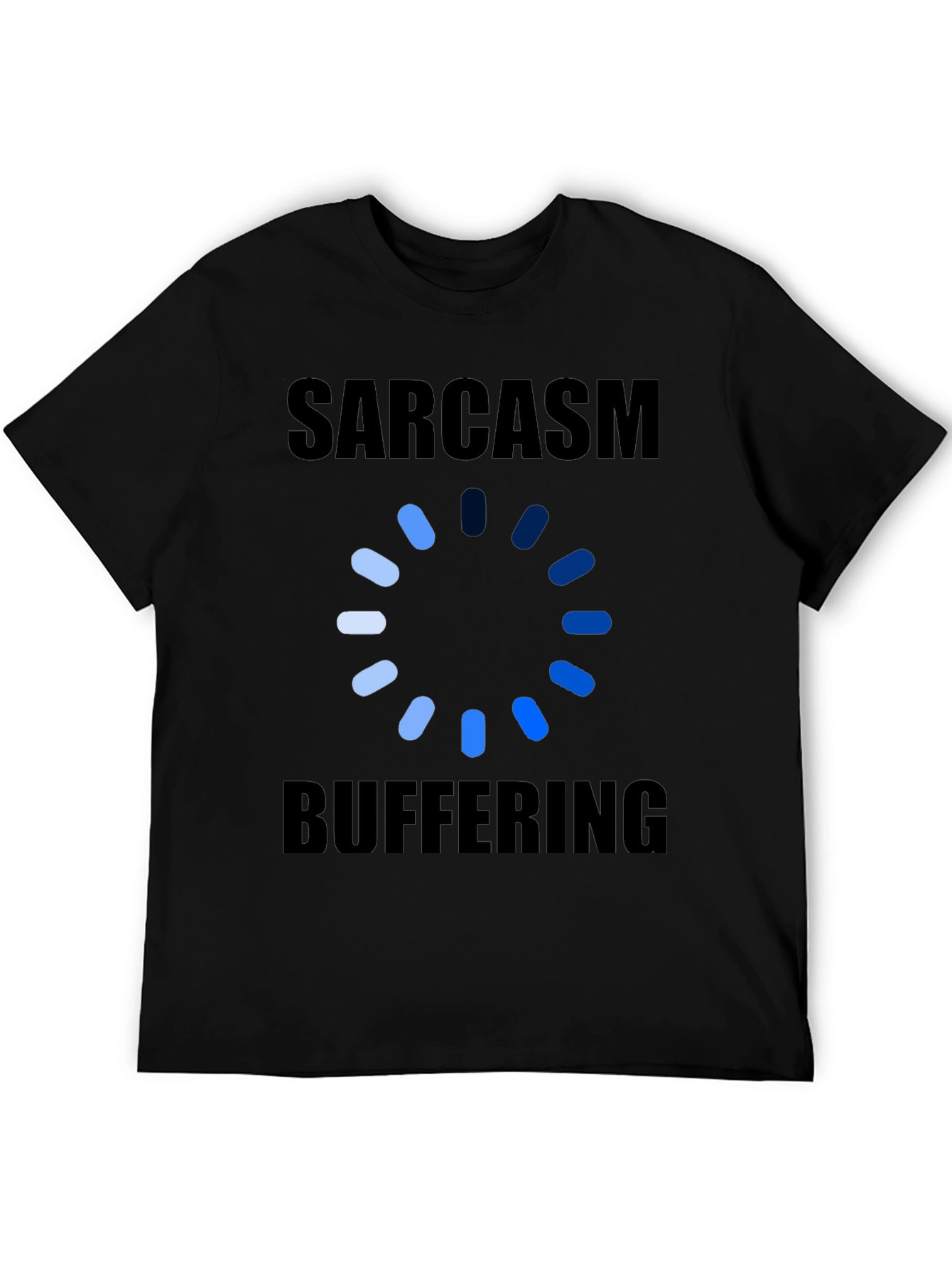 Black Sarcasm Buffering Graphic Tee - Humor T-Shirt view 5