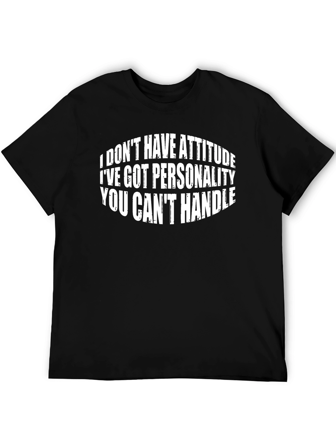 Black Funny Personality T-Shirt, Sarcastic Tee for Men view 5