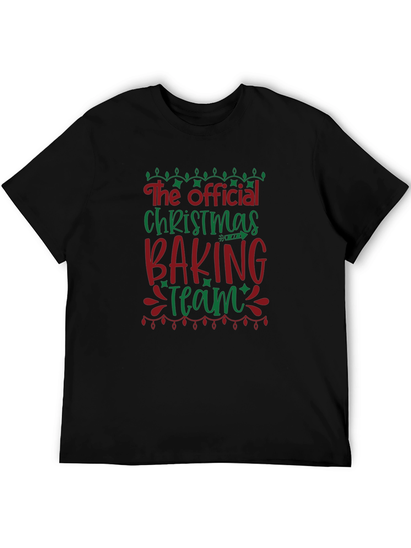 Black Christmas Baking Team T-Shirt view 5