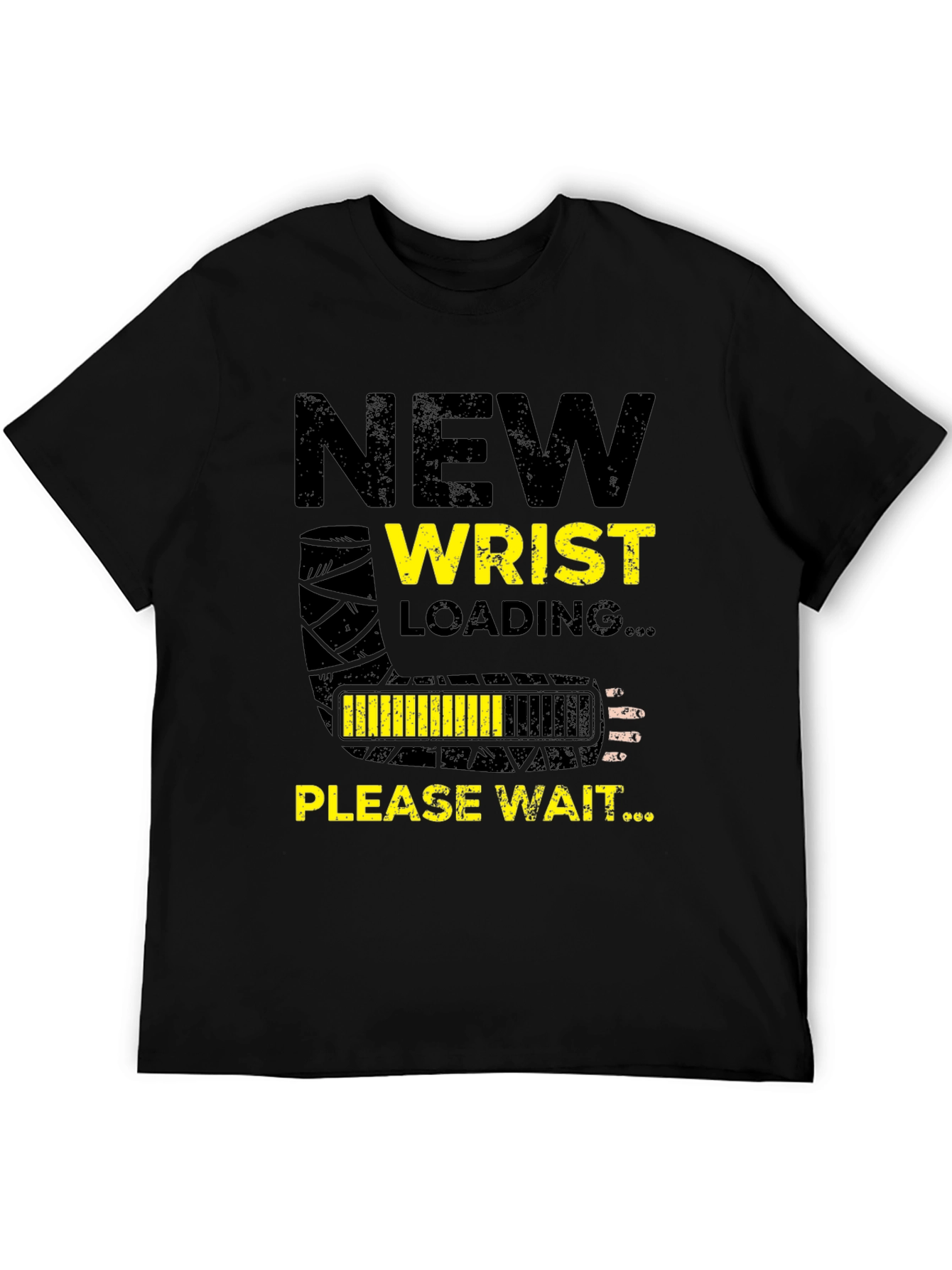 Black New Wrist Loading Funny Graphic T-Shirt view 5