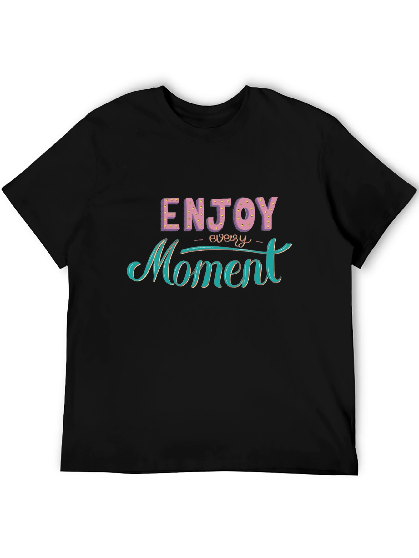 Black Enjoy Every Moment Black Graphic Tee view 5
