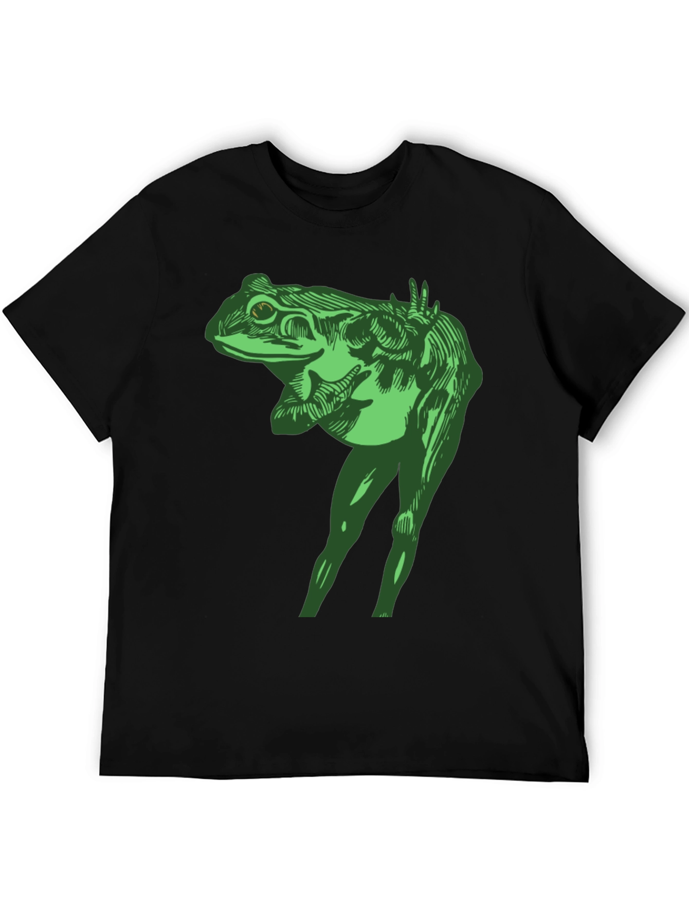 Black Frog With Legs Graphic T-Shirt view 5