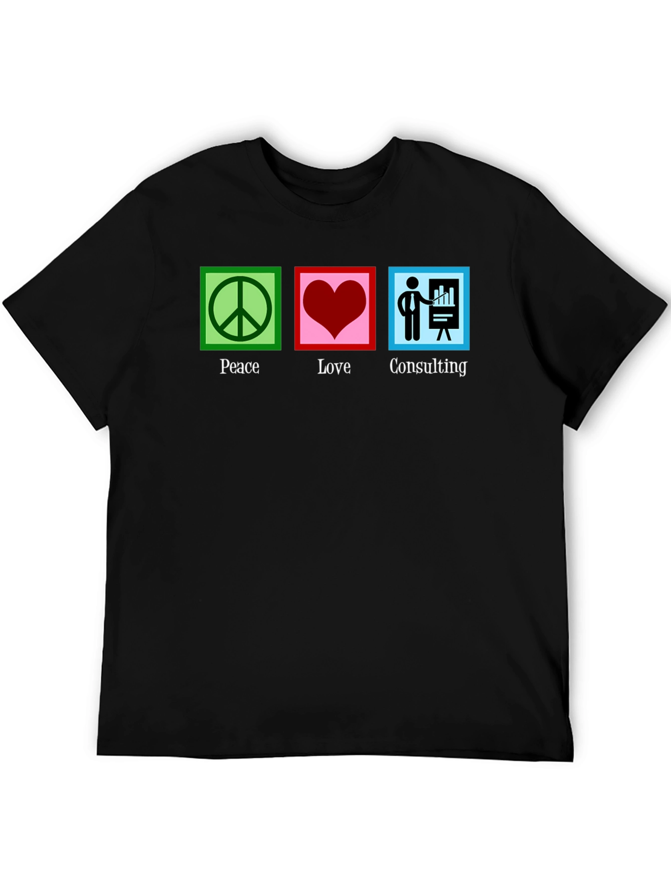 Black Peace Love Consulting Graphic T-Shirt view 5