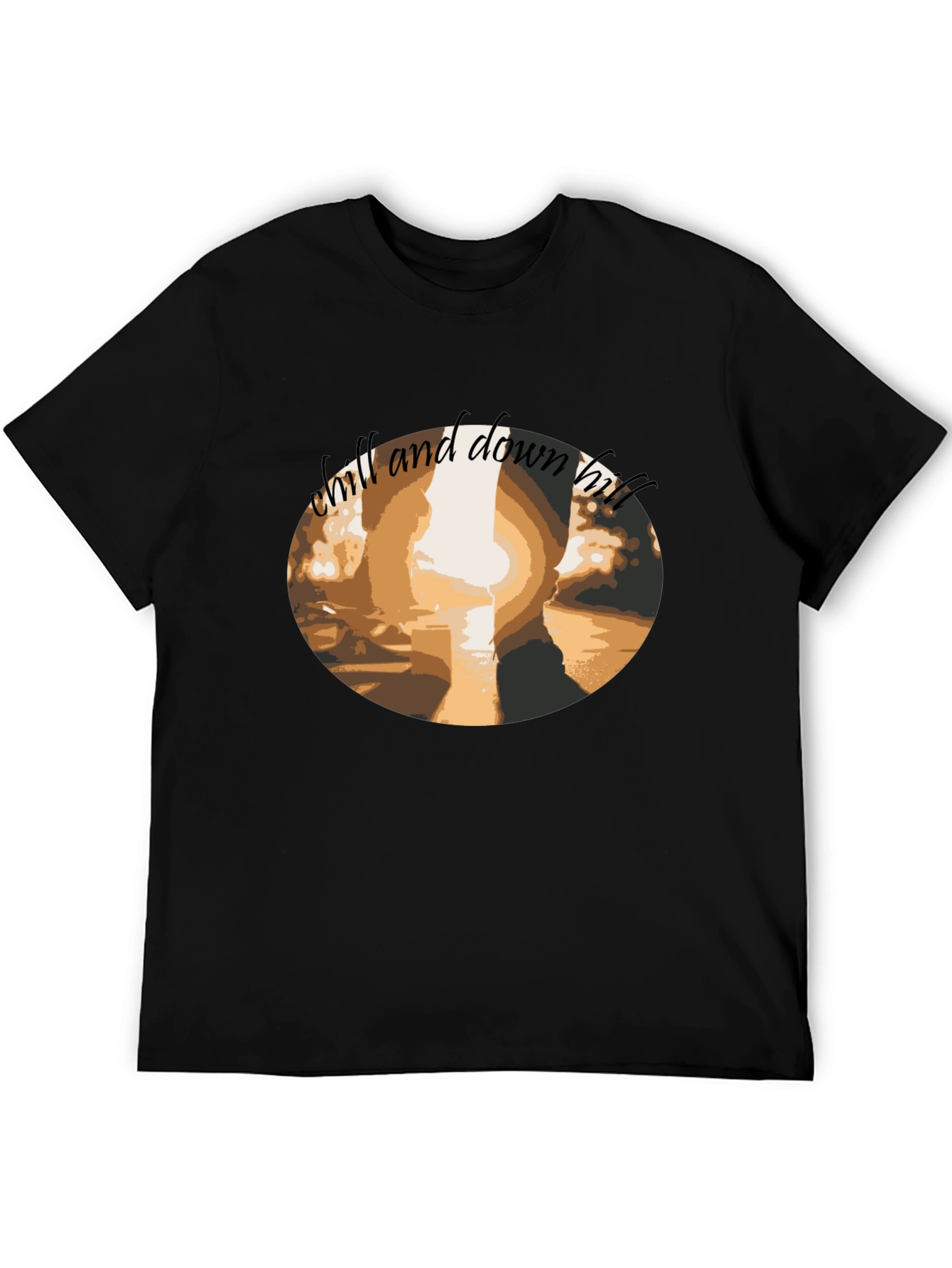 Black Chill and Down Hill Graphic Tee - Casual Comfort view 5