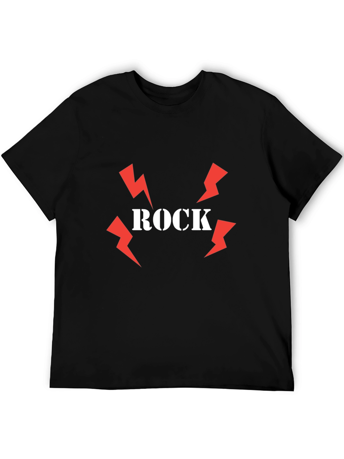 Black Rock Music Graphic Tee - Black Cotton T-Shirt view 5