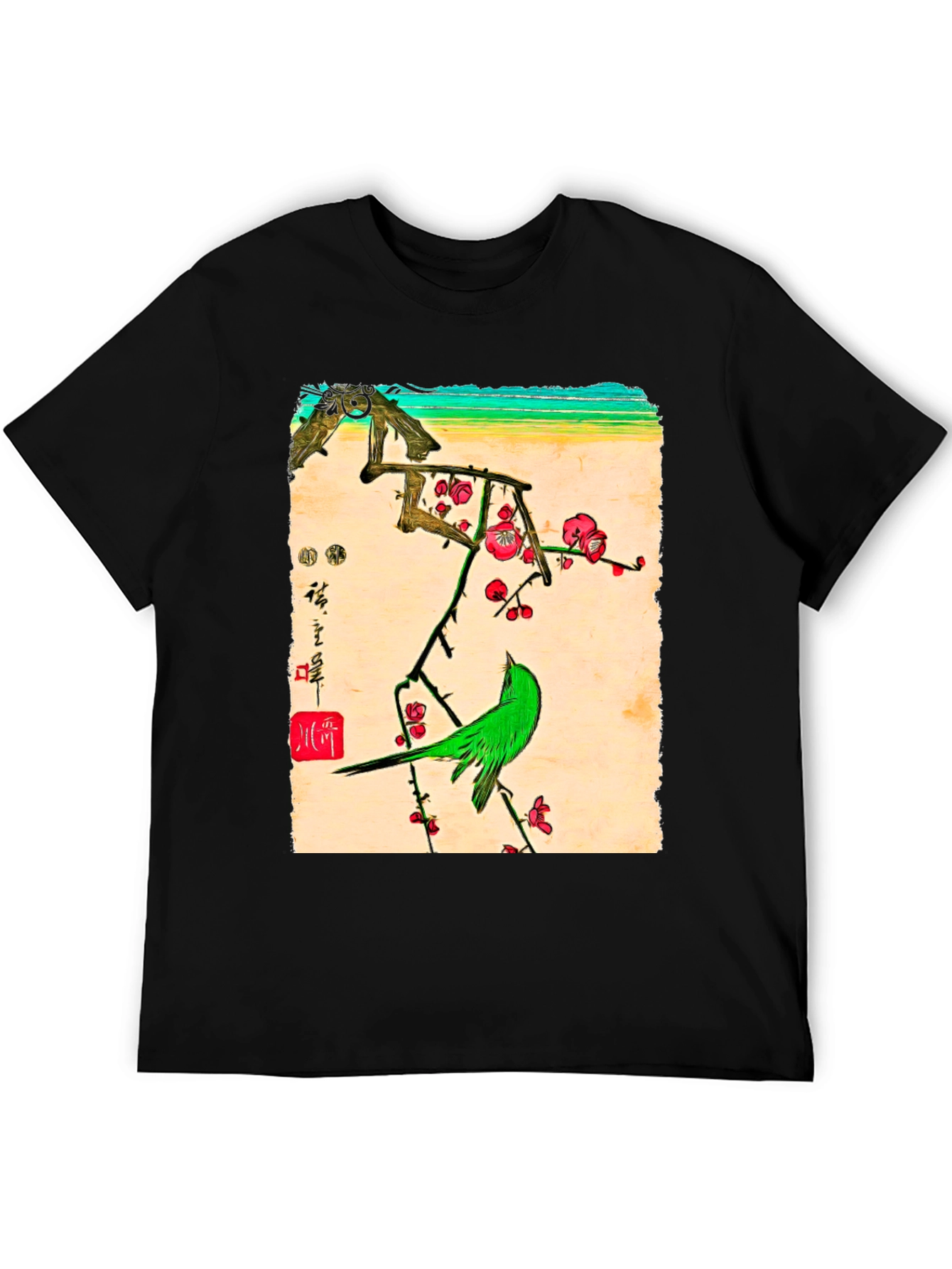 Black Bird & Blossom Graphic Tee view 5