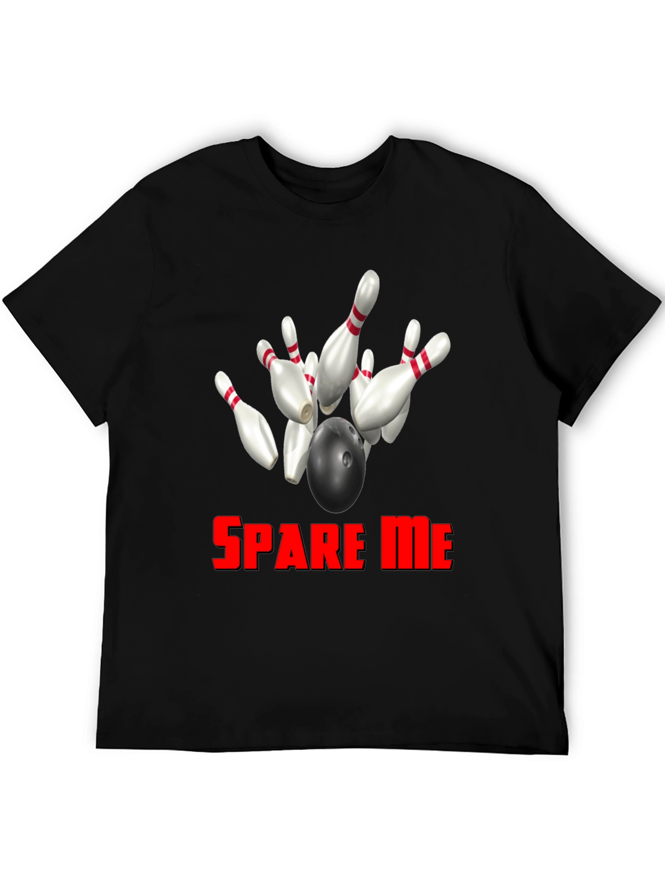 Black Spare Me Bowling T-Shirt view 5