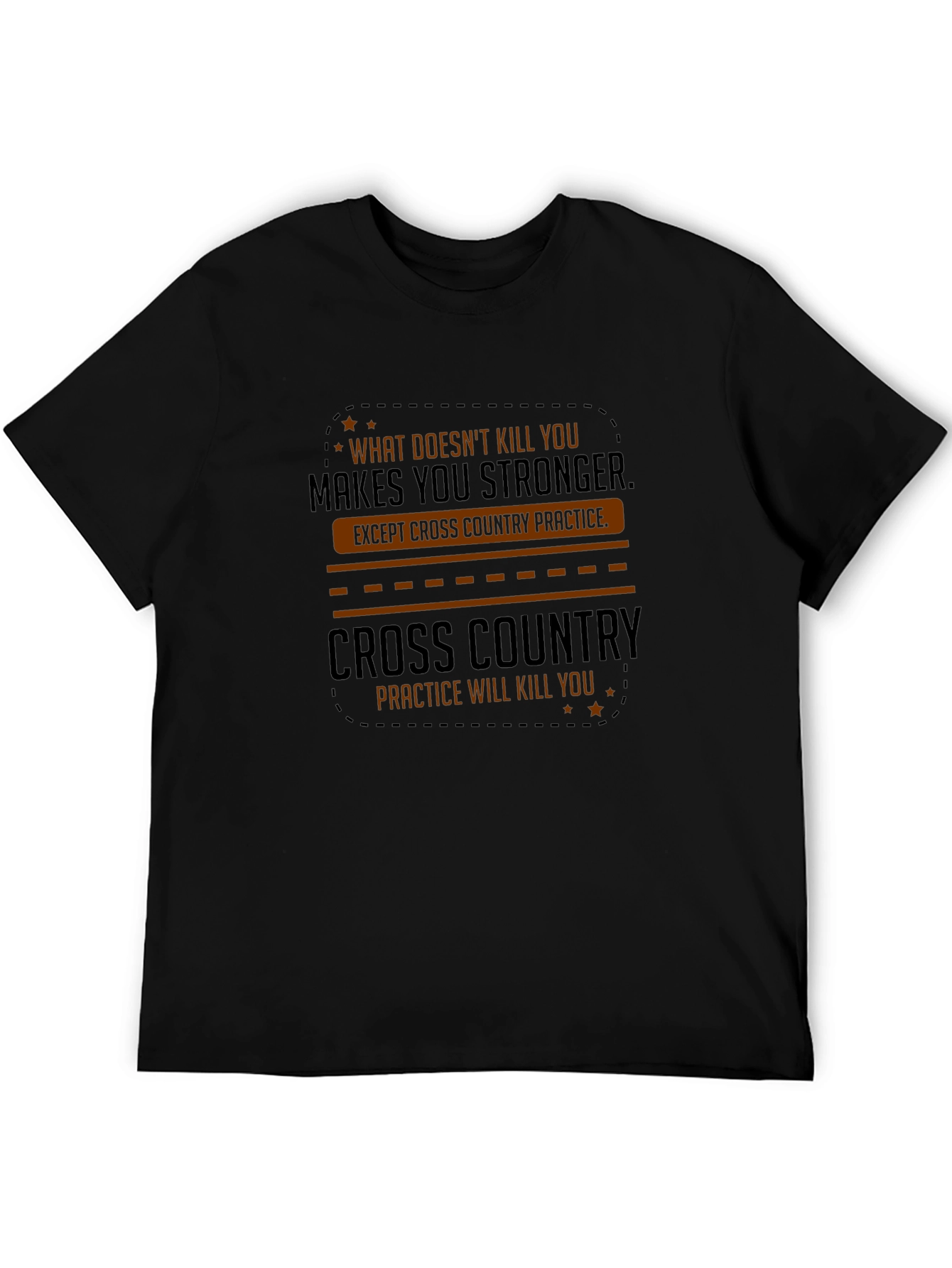 Black Cross Country Practice Graphic T-Shirt view 5