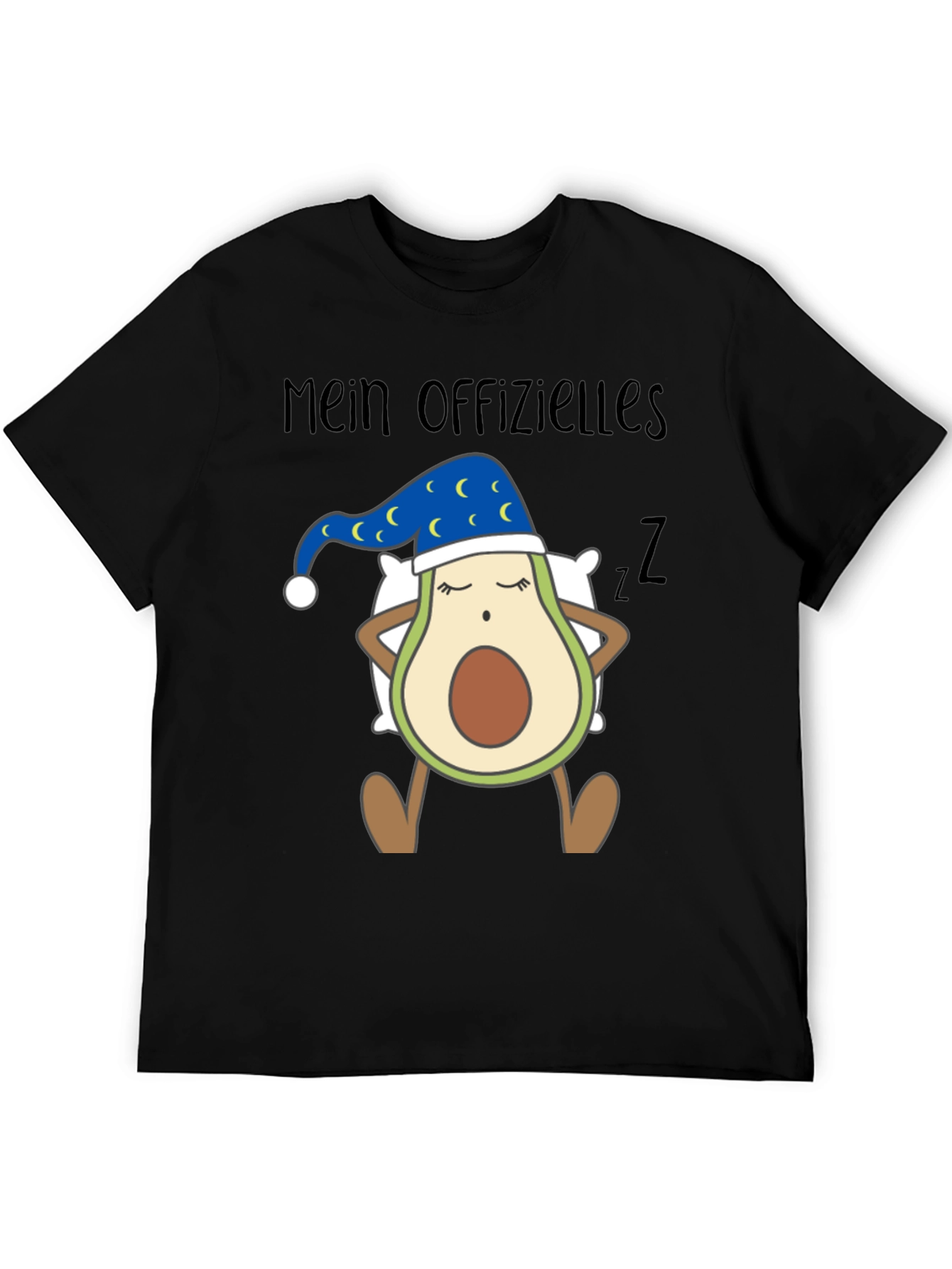 Black Sleeping Avocado T-Shirt Funny Gift for Avocado Lovers view 5