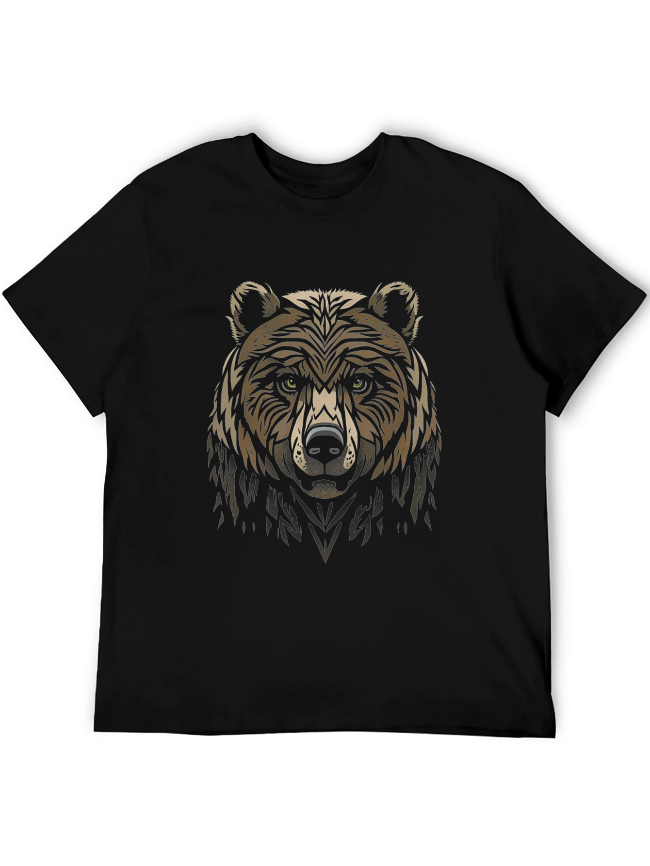 Black Bear Graphic Black T-Shirt - Stylish Animal Tee view 5