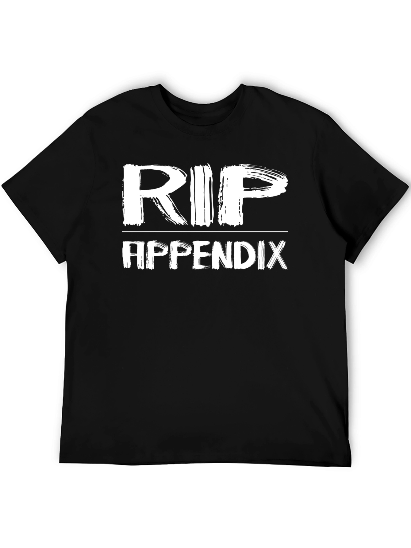 Black RIP Appendix T-Shirt - Humor Surgery Recovery Tee view 5