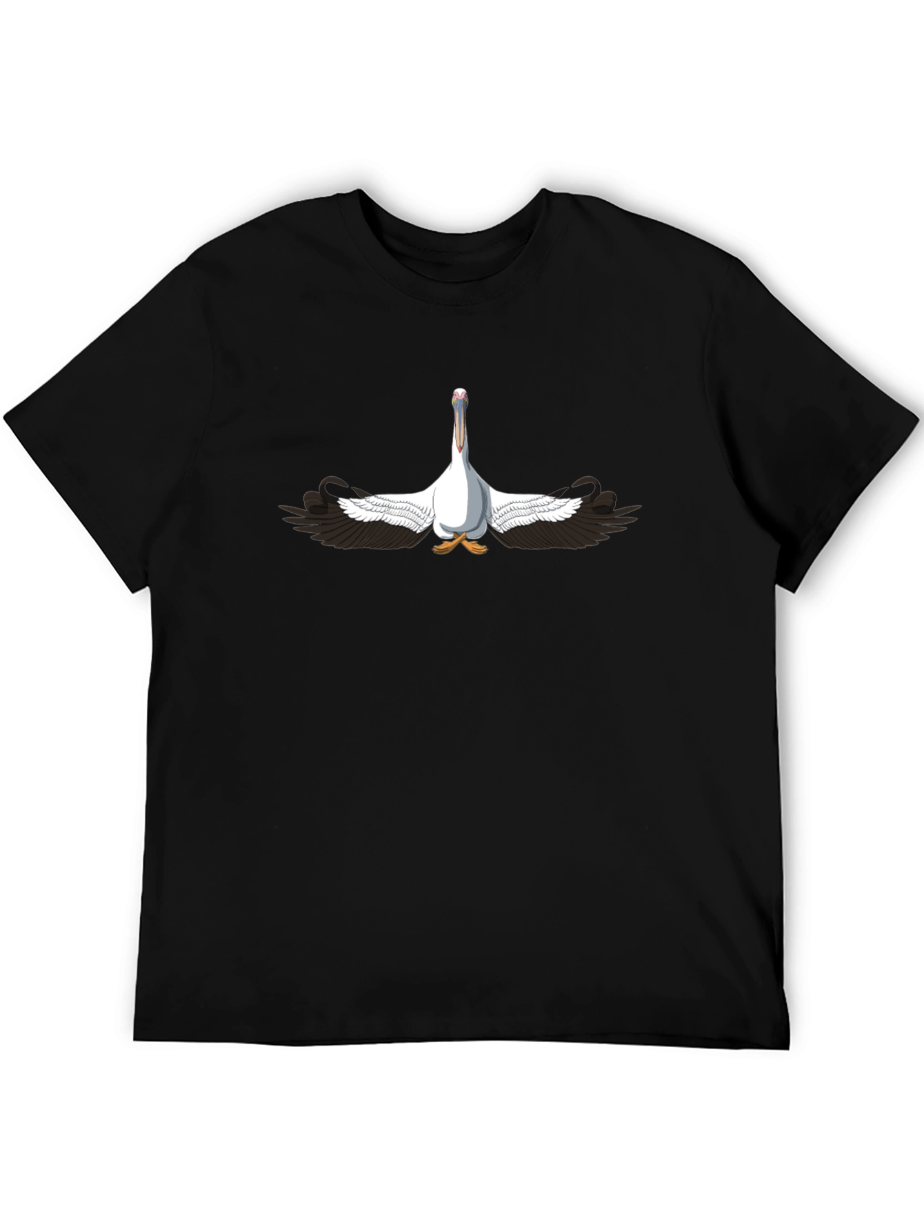 Black Pelican Graphic Tee - Black Cotton Bird Shirt view 5