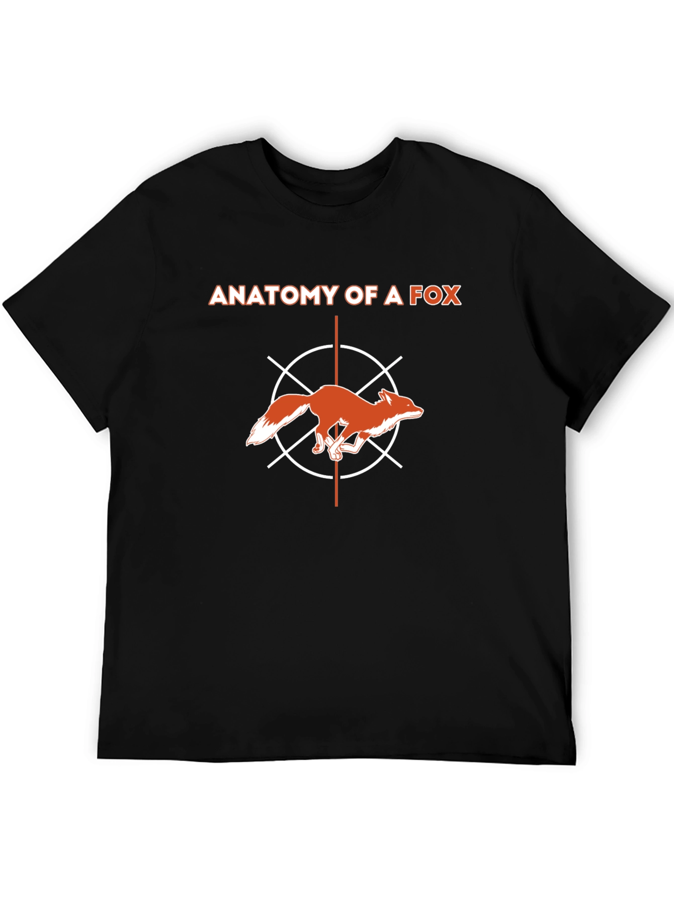 Black Anatomy of a Fox Graphic T-Shirt - Modern Style view 5