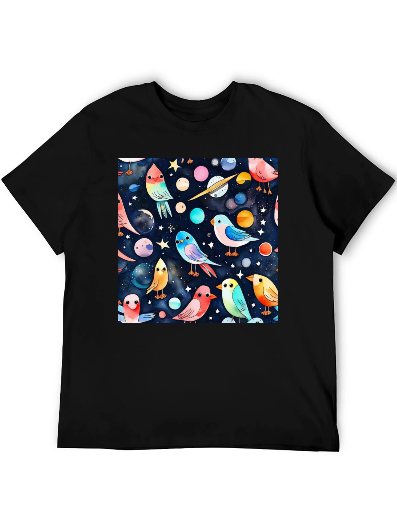 Black Space Bird T-Shirt view 5