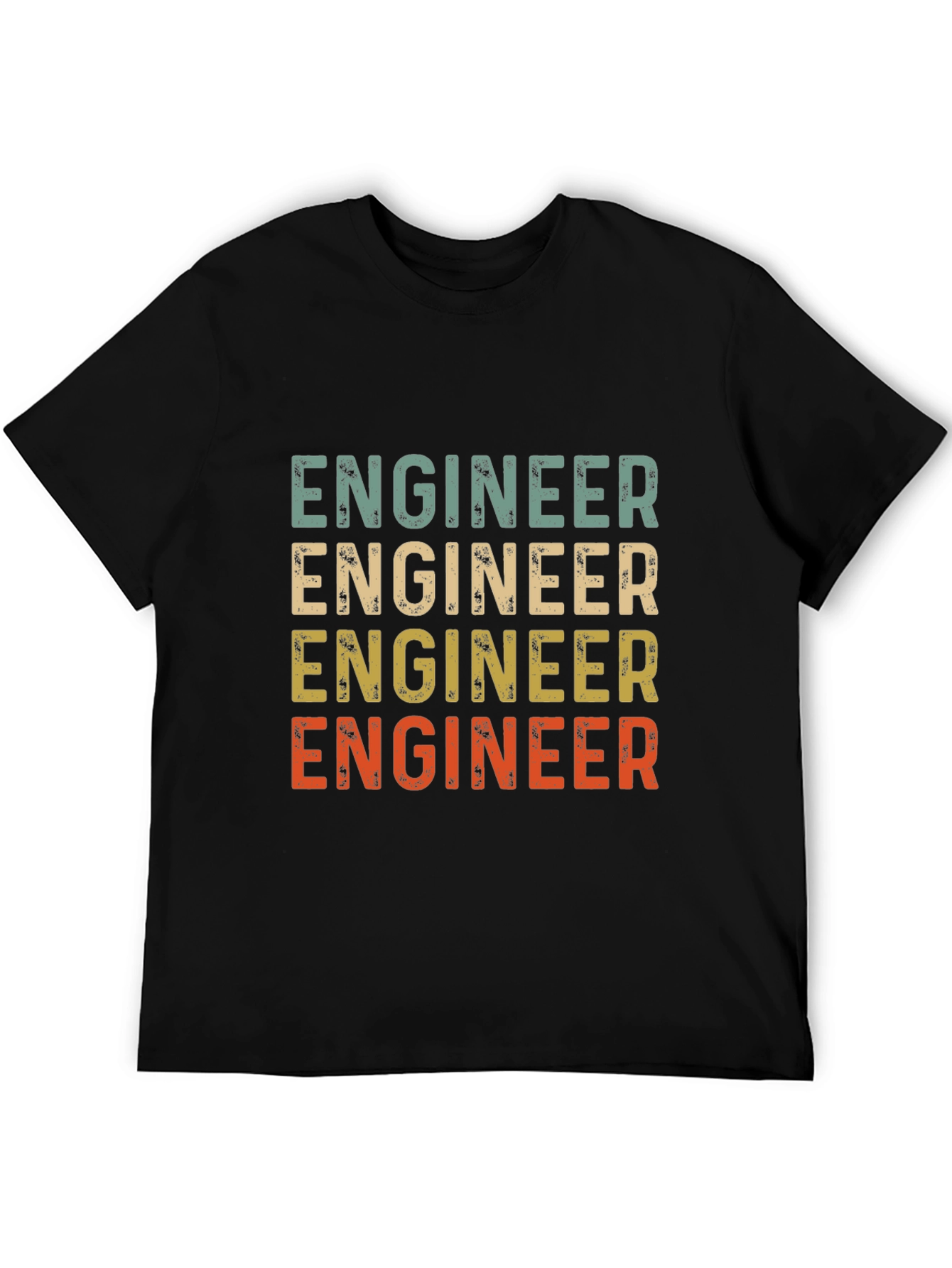 Black Retro Engineer T-Shirt - Funny Engineering Gift Tee view 5