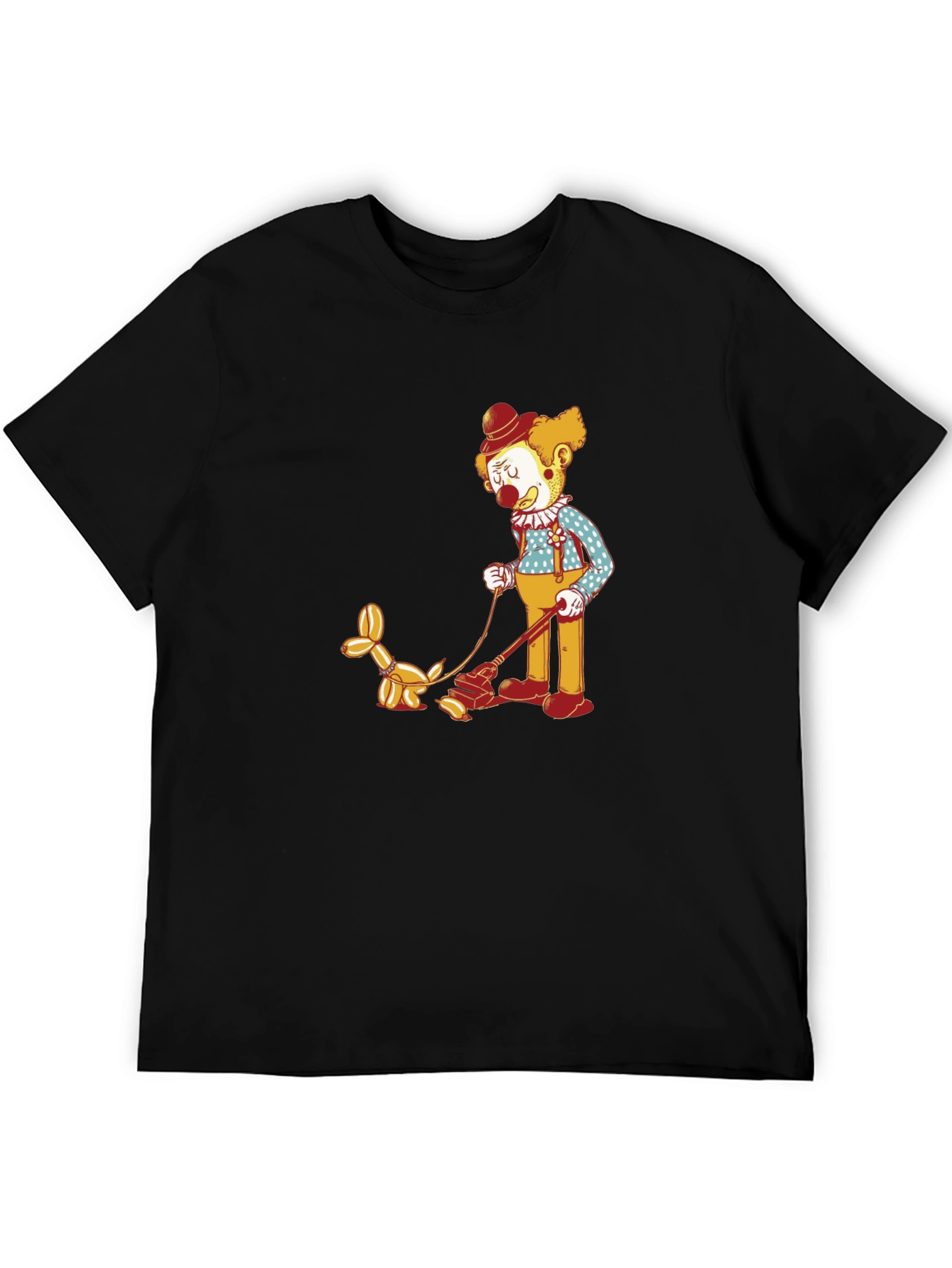 Black Clown Walking Balloon Dog T-Shirt view 5