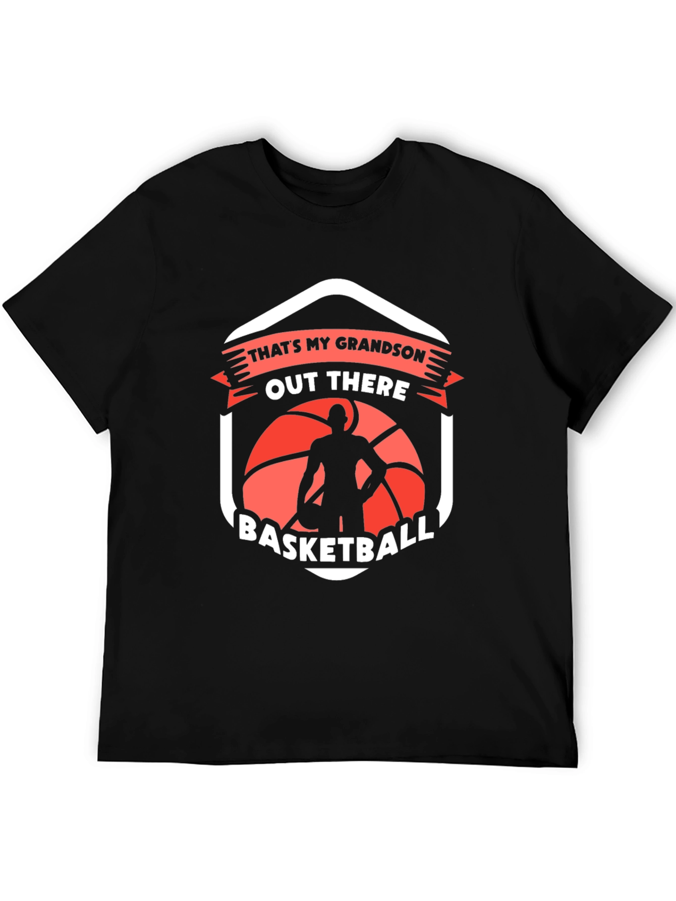 Black That's My Grandson Basketball T-Shirt view 5