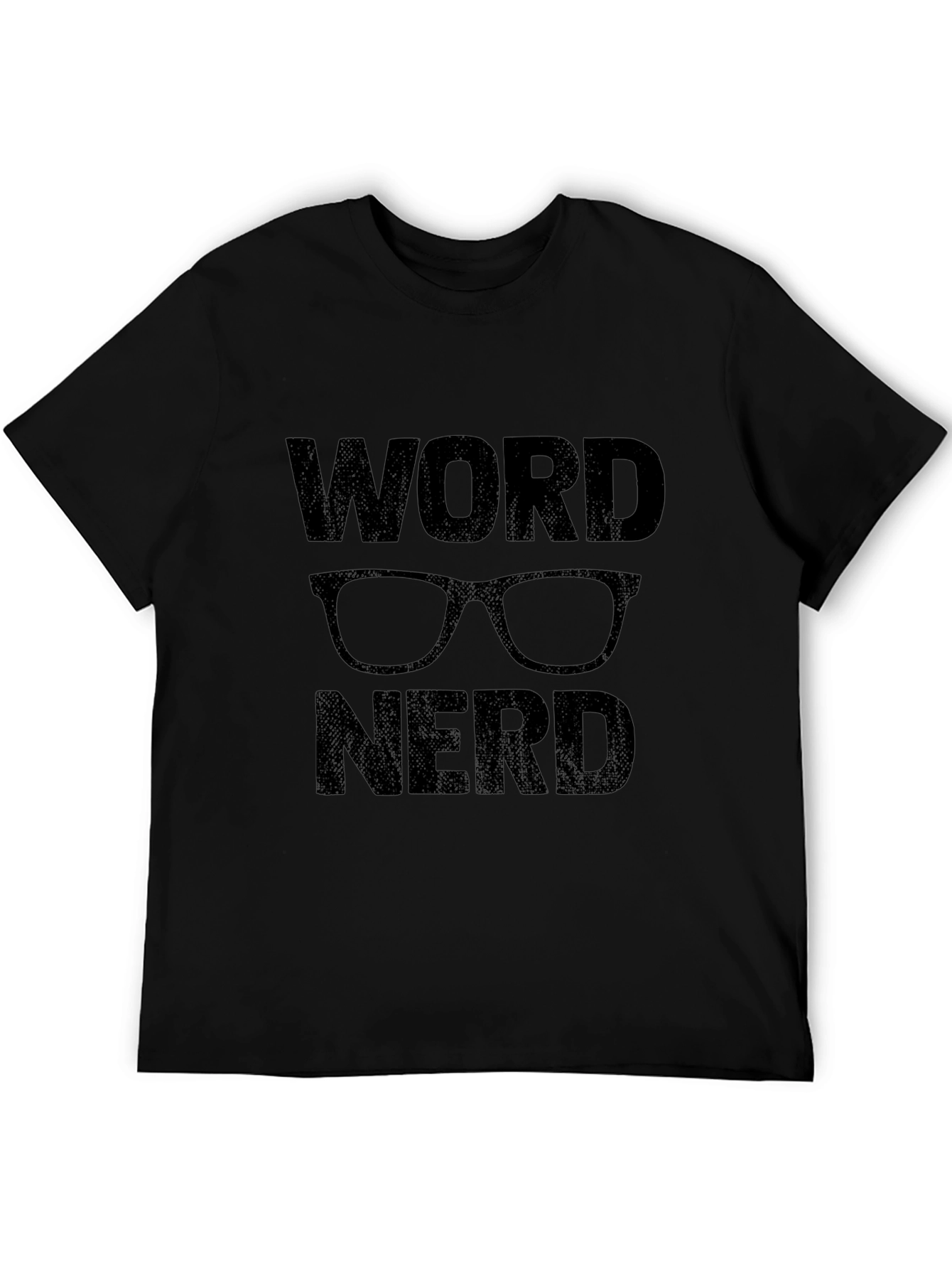 Black Word Nerd Graphic T-Shirt - Black view 5