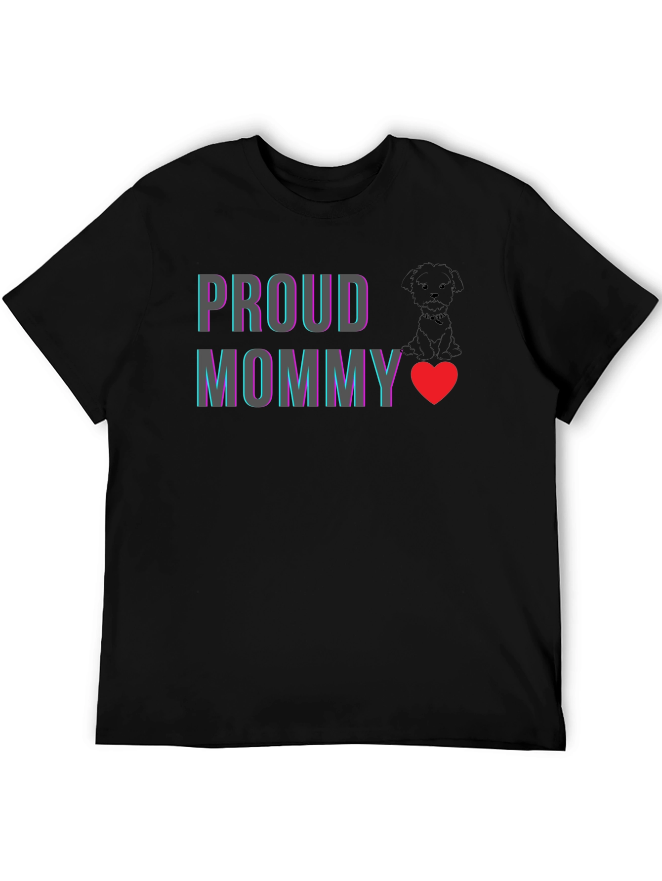Black Proud Dog Mommy Graphic Tee view 5