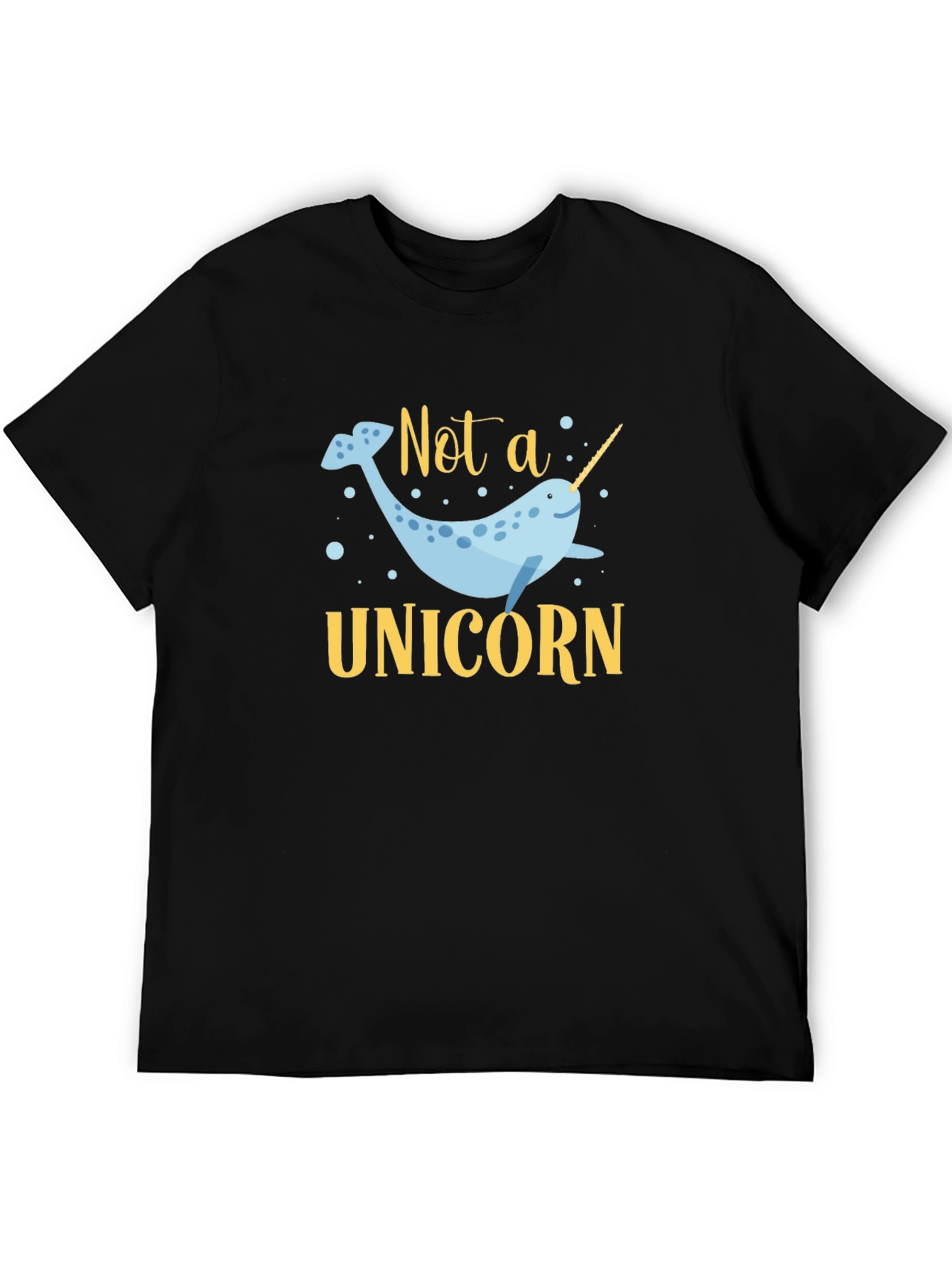 Not a Unicorn Narwhal T-Shirt - Black Cotton Tee - 5