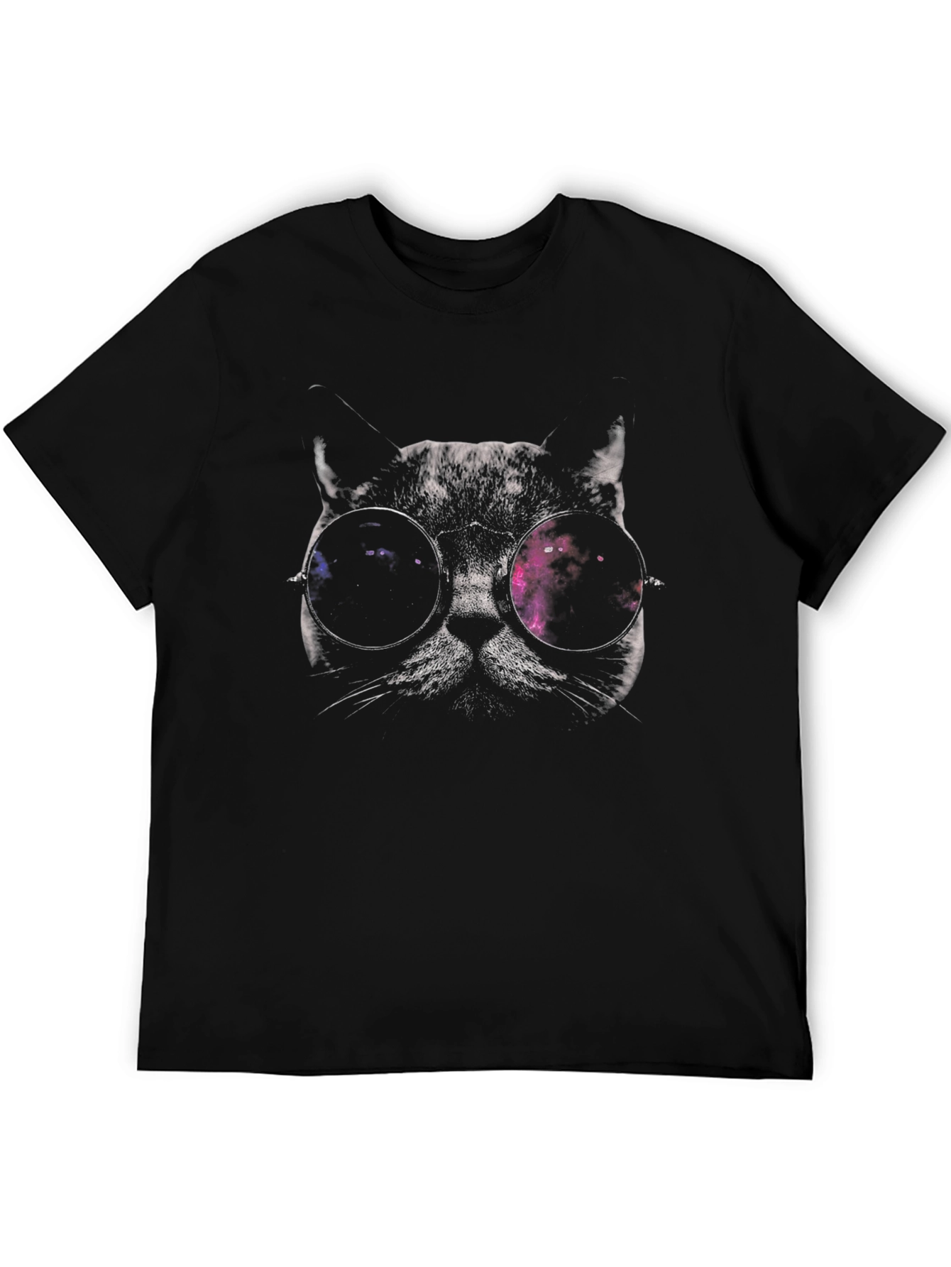 Black Cool Cat in Shades Graphic Tee view 5