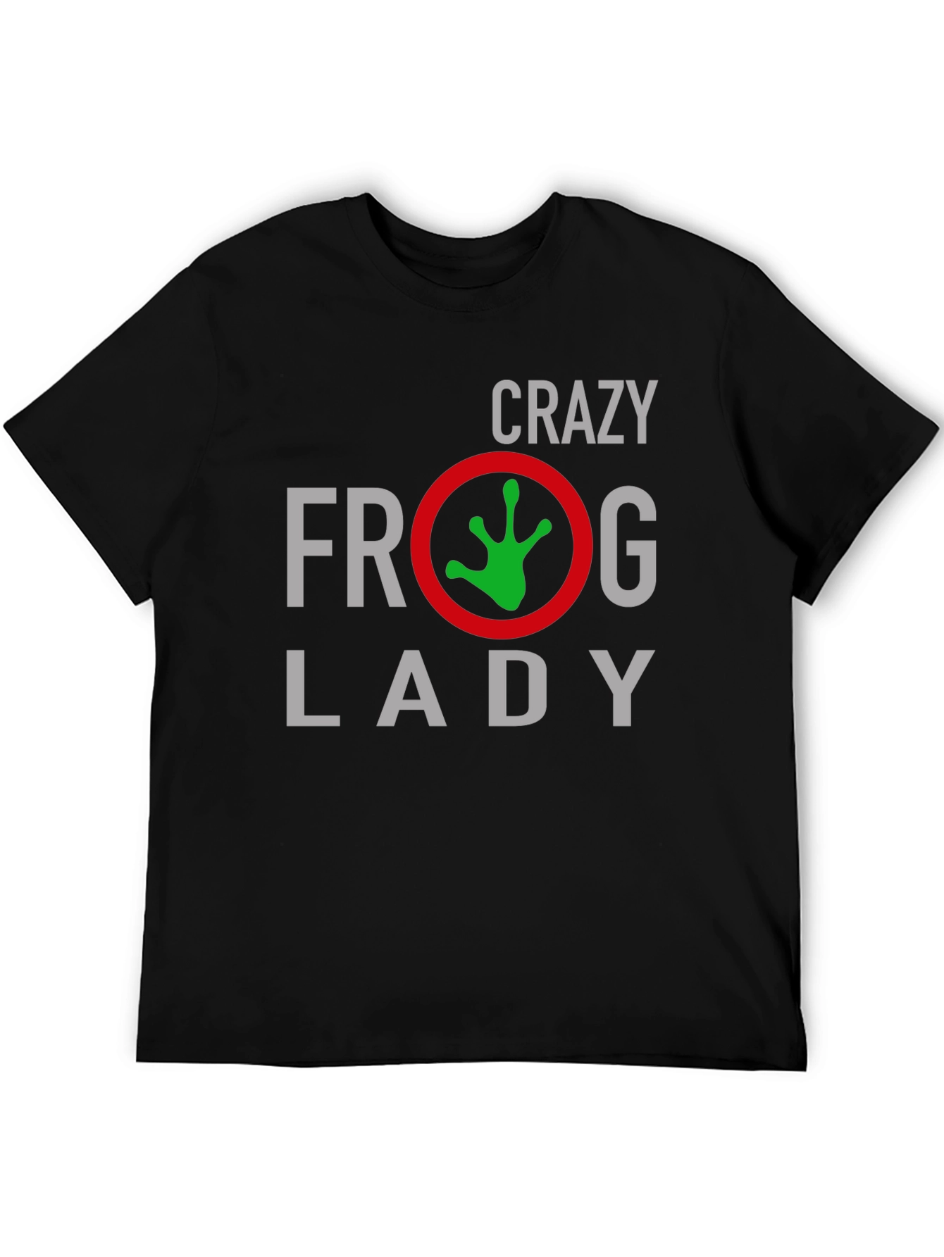 Black Crazy Frog Lady Graphic Tee - Black view 5
