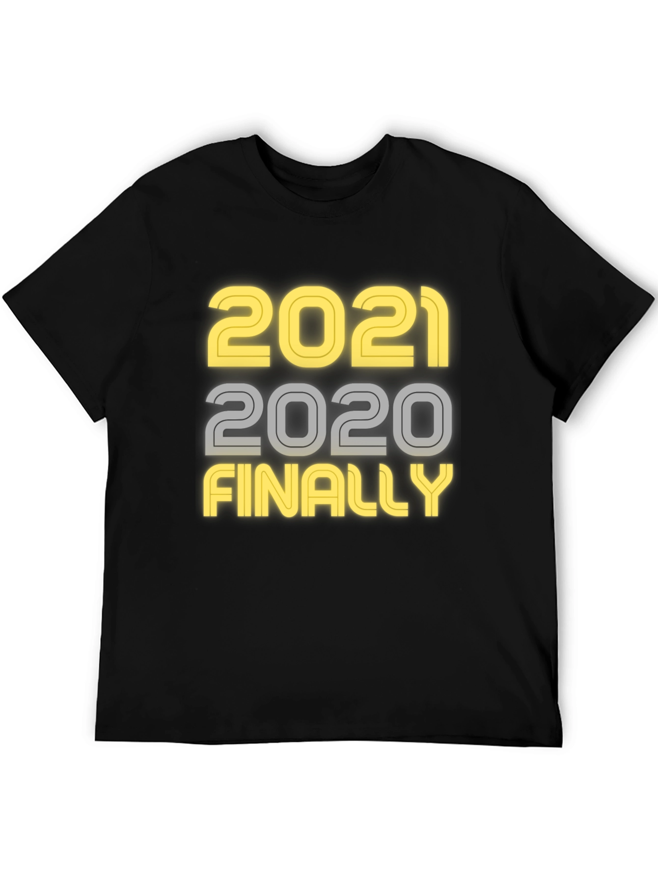 Black 2021 Finally T-Shirt - Funny New Year's Tee view 5