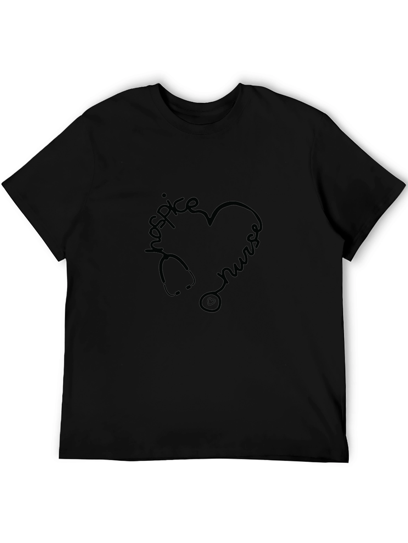 Hospice Nurse Heart Stethoscope T-Shirt - 5