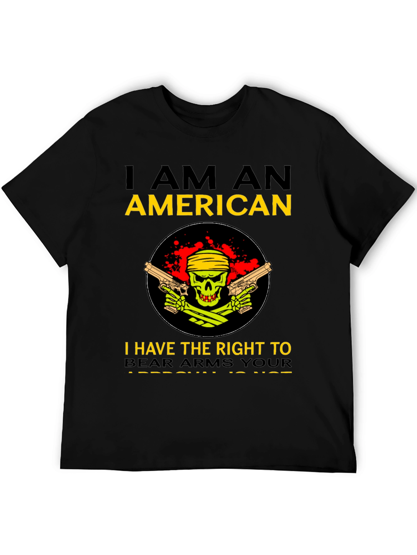 Black American Pride Graphic Tee - Right to Bear Arms view 5