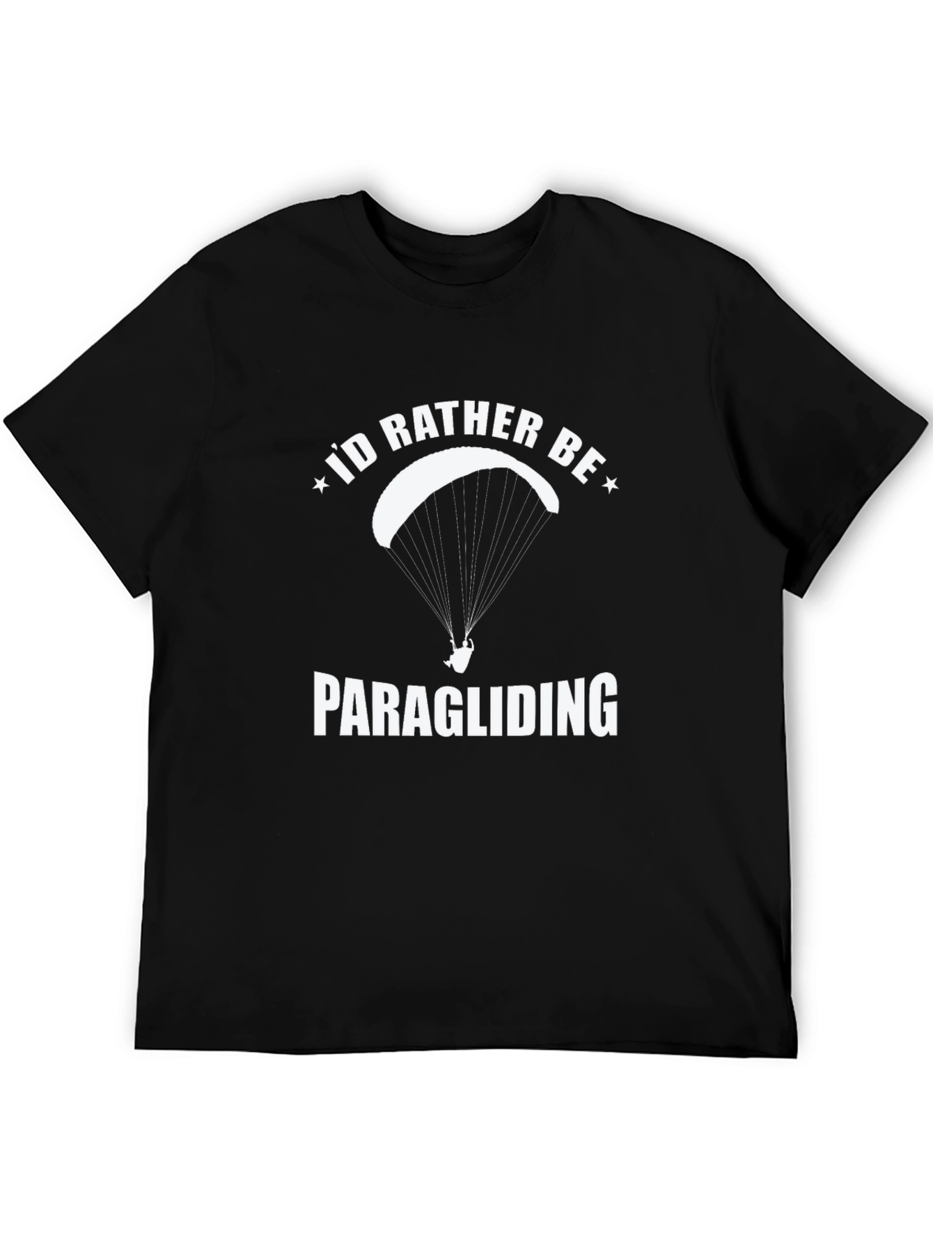 Black Paragliding T-Shirt - "I'd Rather Be" view 5