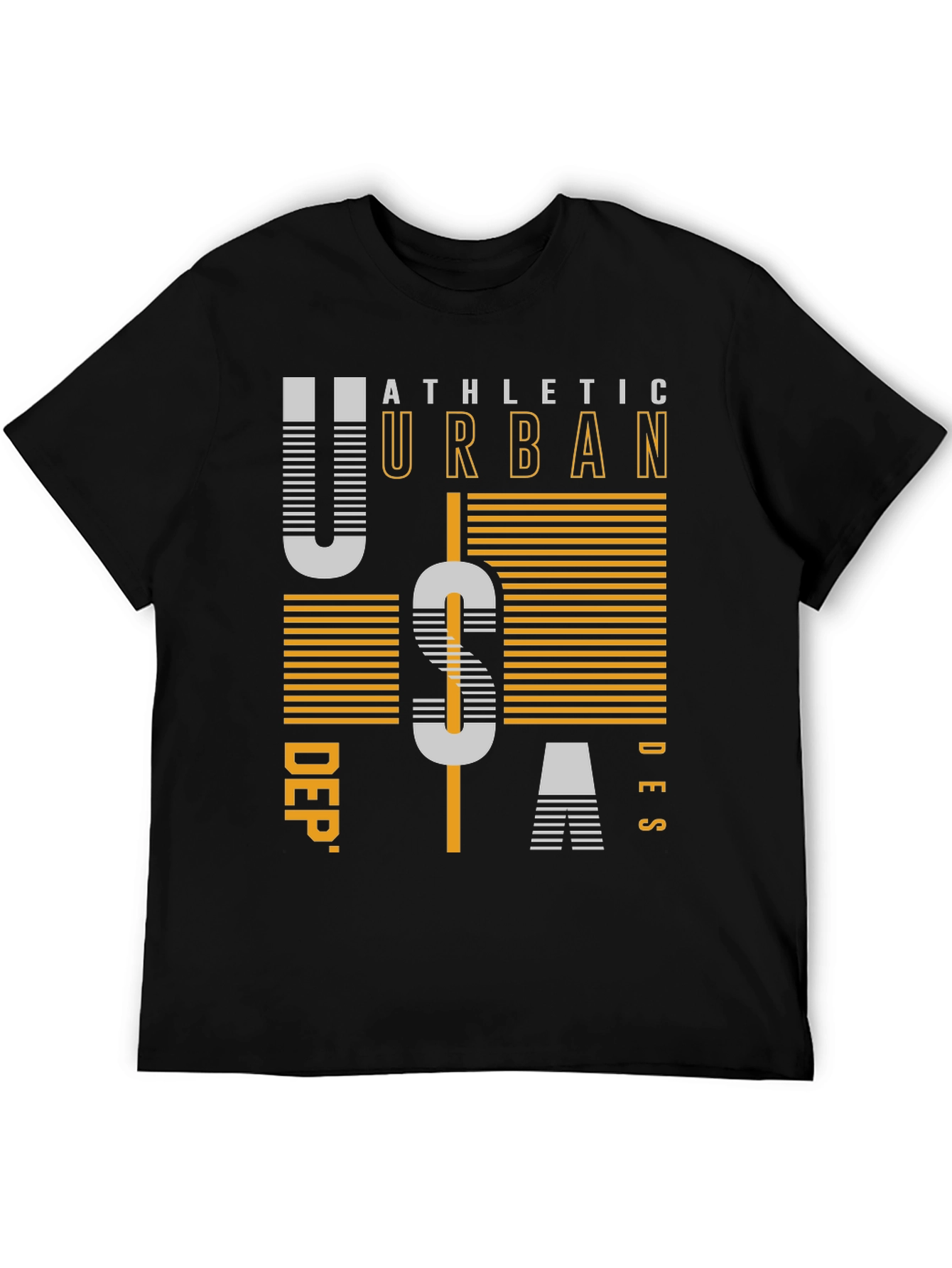 Black Athletic Urban USA Dept. T-Shirt view 5