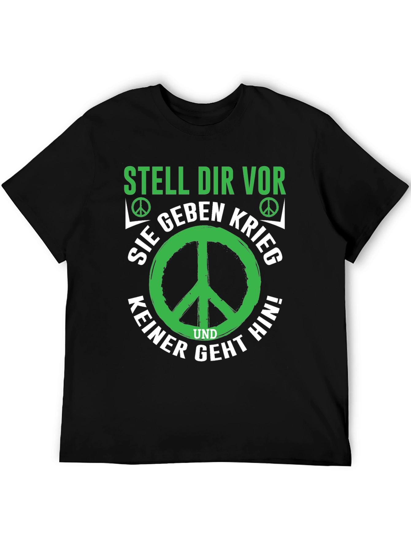 Black Peace T-Shirt - Stell Dir Vor - War Protest view 5