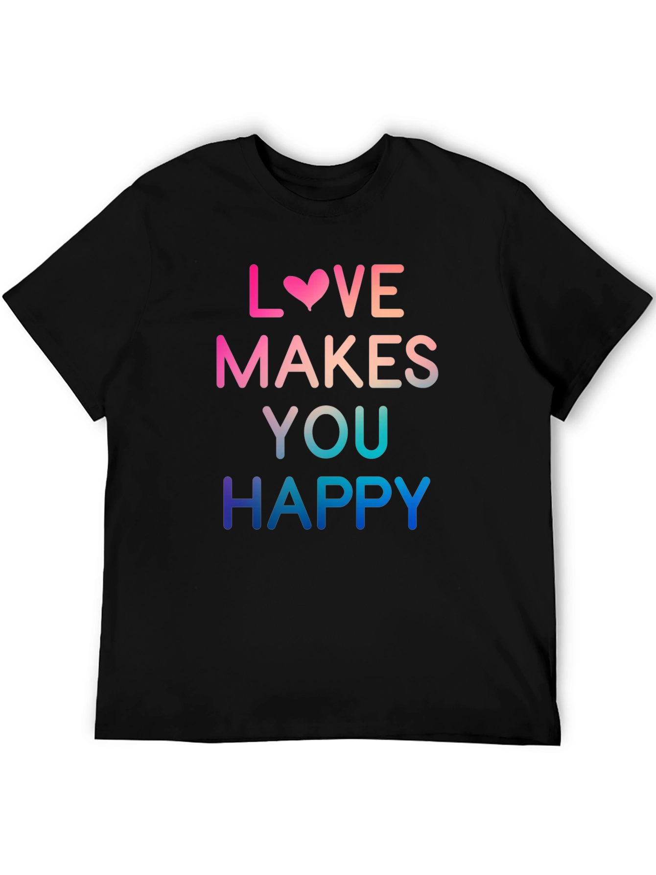 Black Love Makes You Happy Gradient Tee view 5