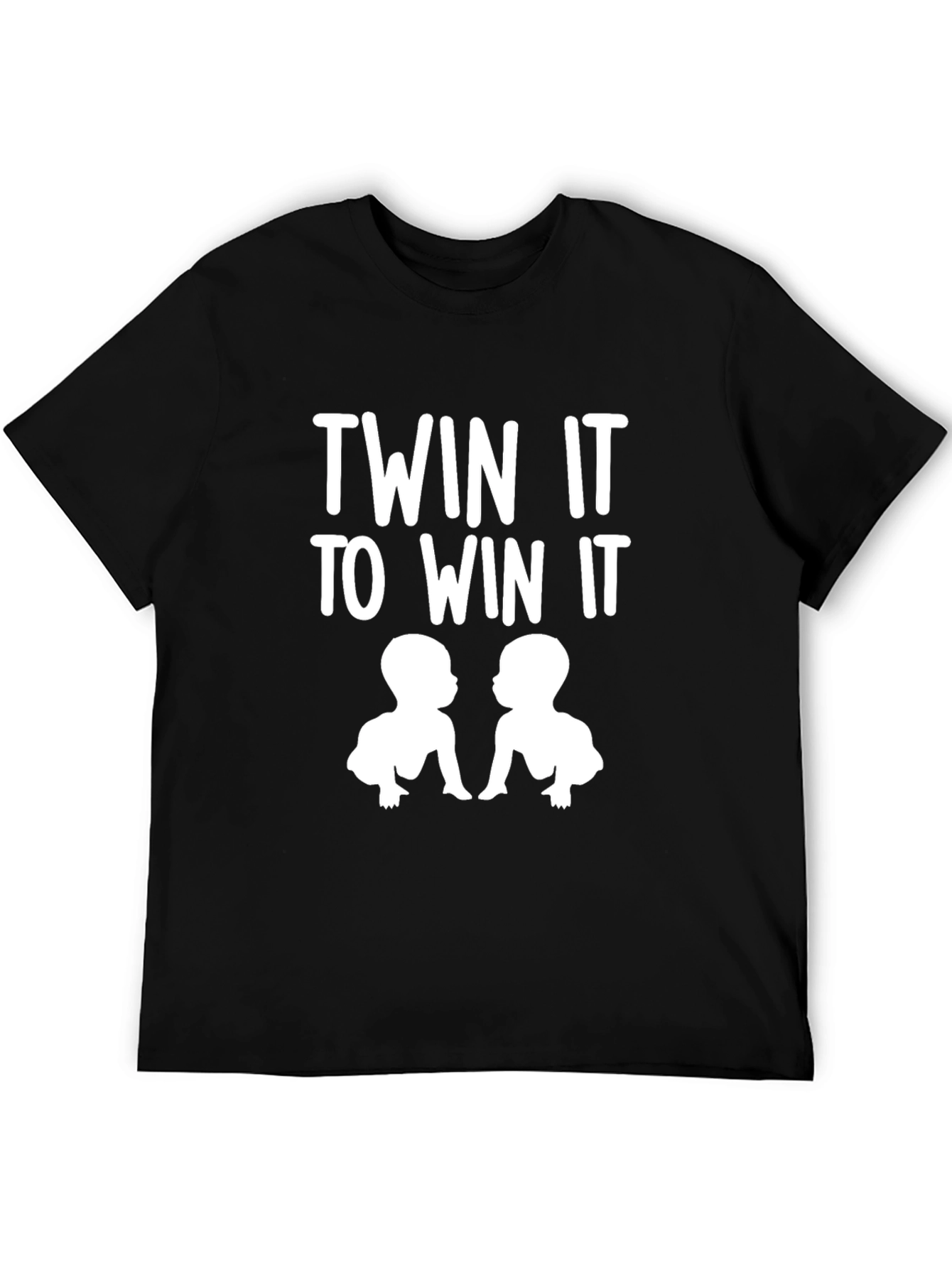 Black Twin It to Win It - Funny Twins Baby T-Shirt view 5