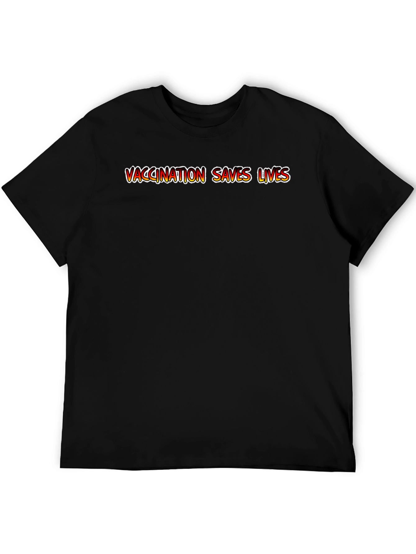 Black Vaccination Saves Lives Graphic T-Shirt view 5