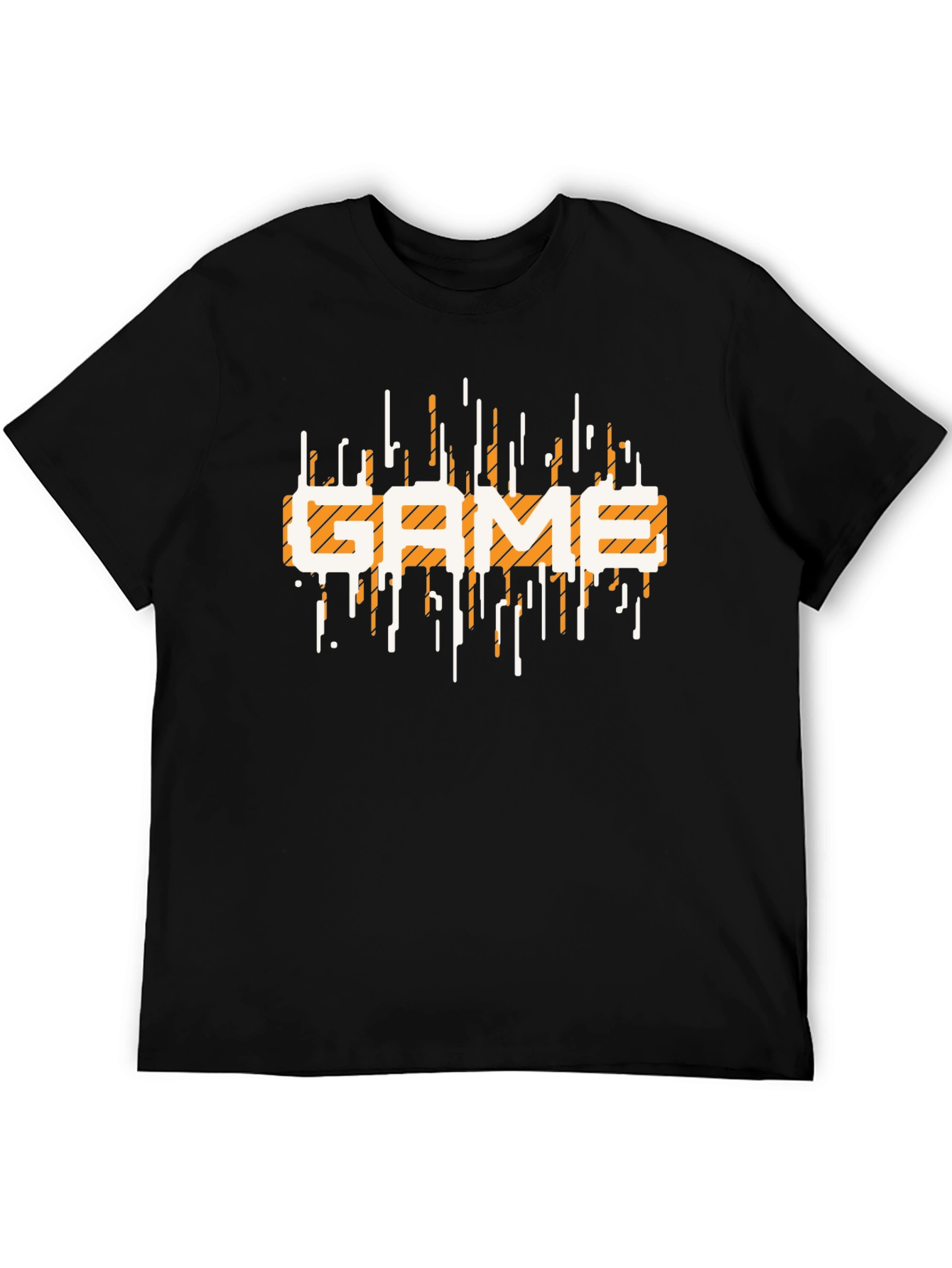 Black Game On Black T-Shirt - Retro Style Graphic Tee view 5