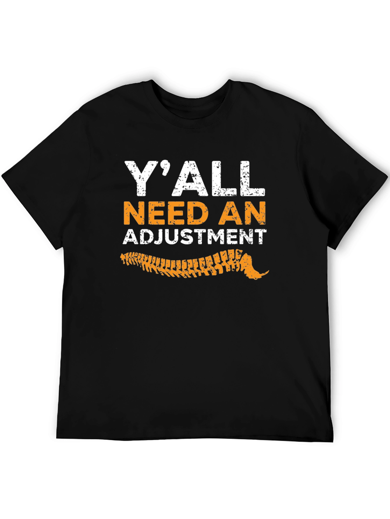 Black Chiropractor Adjustment T-Shirt - Novelty Spine Tee view 5