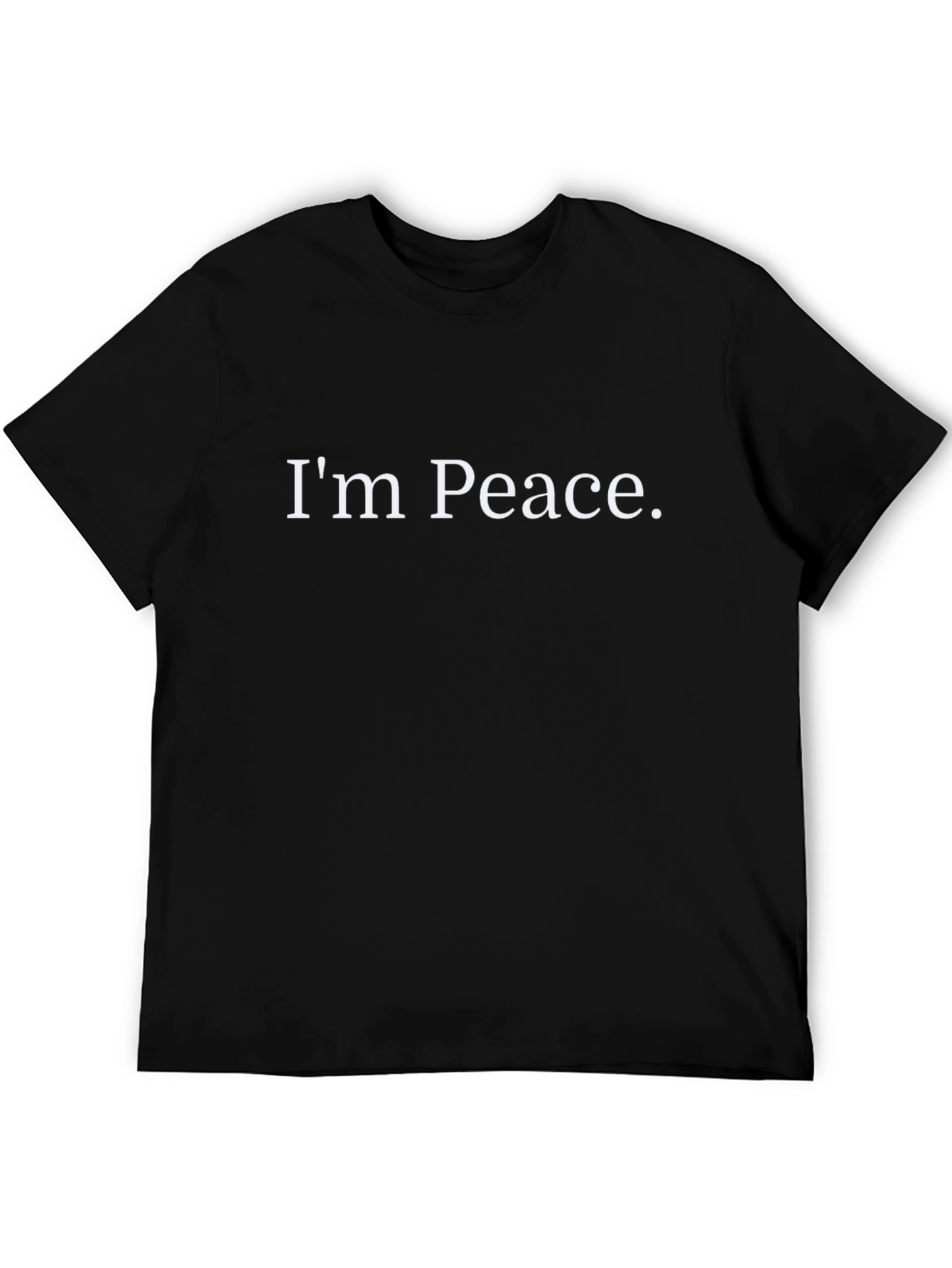 Black I'm Peace Black Graphic Tee view 5