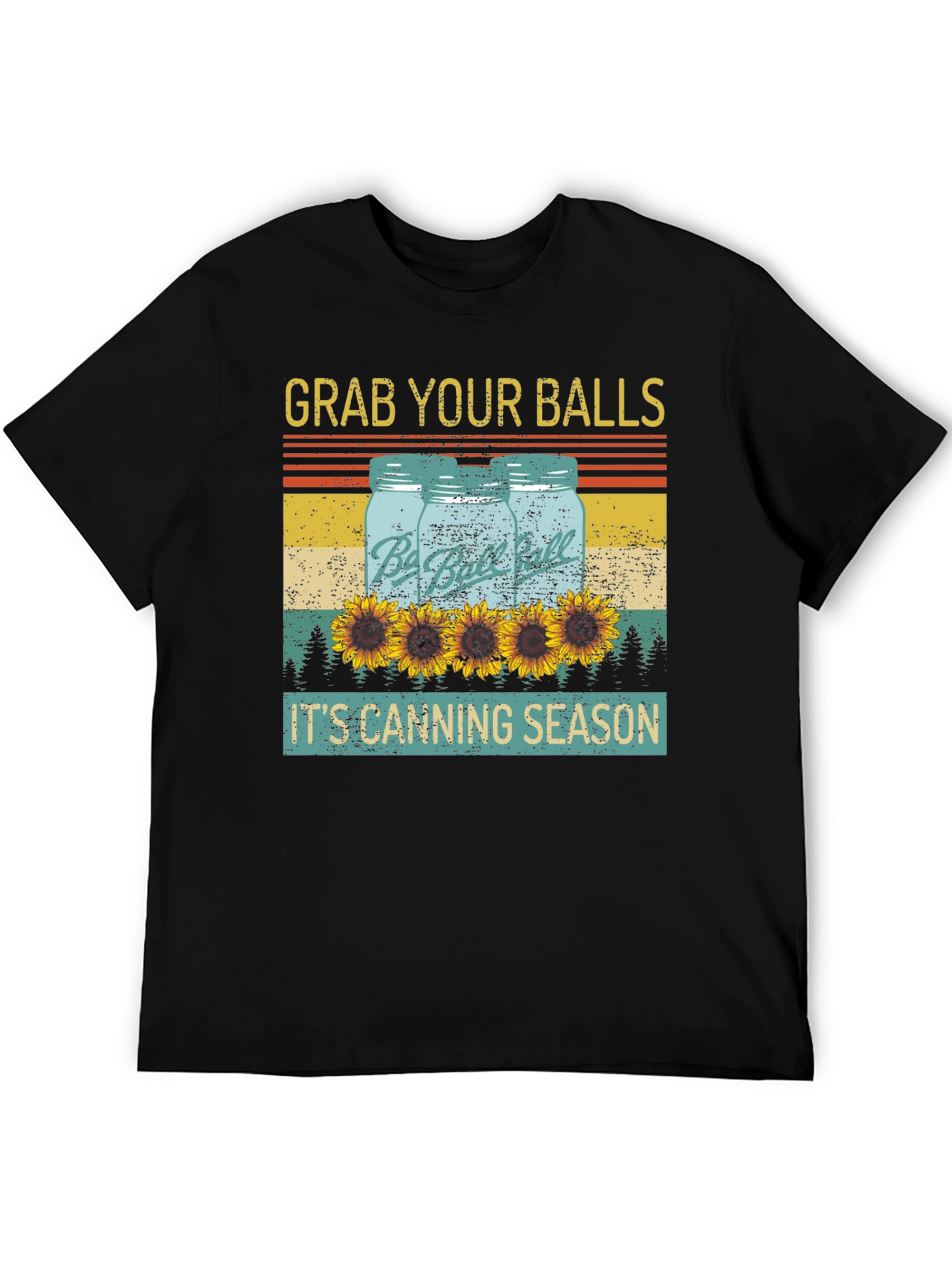 Black Grab Your Balls Canning Season T-Shirt view 5