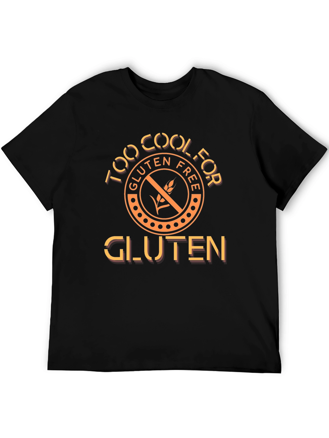 Black Too Cool For Gluten Graphic Tee view 5