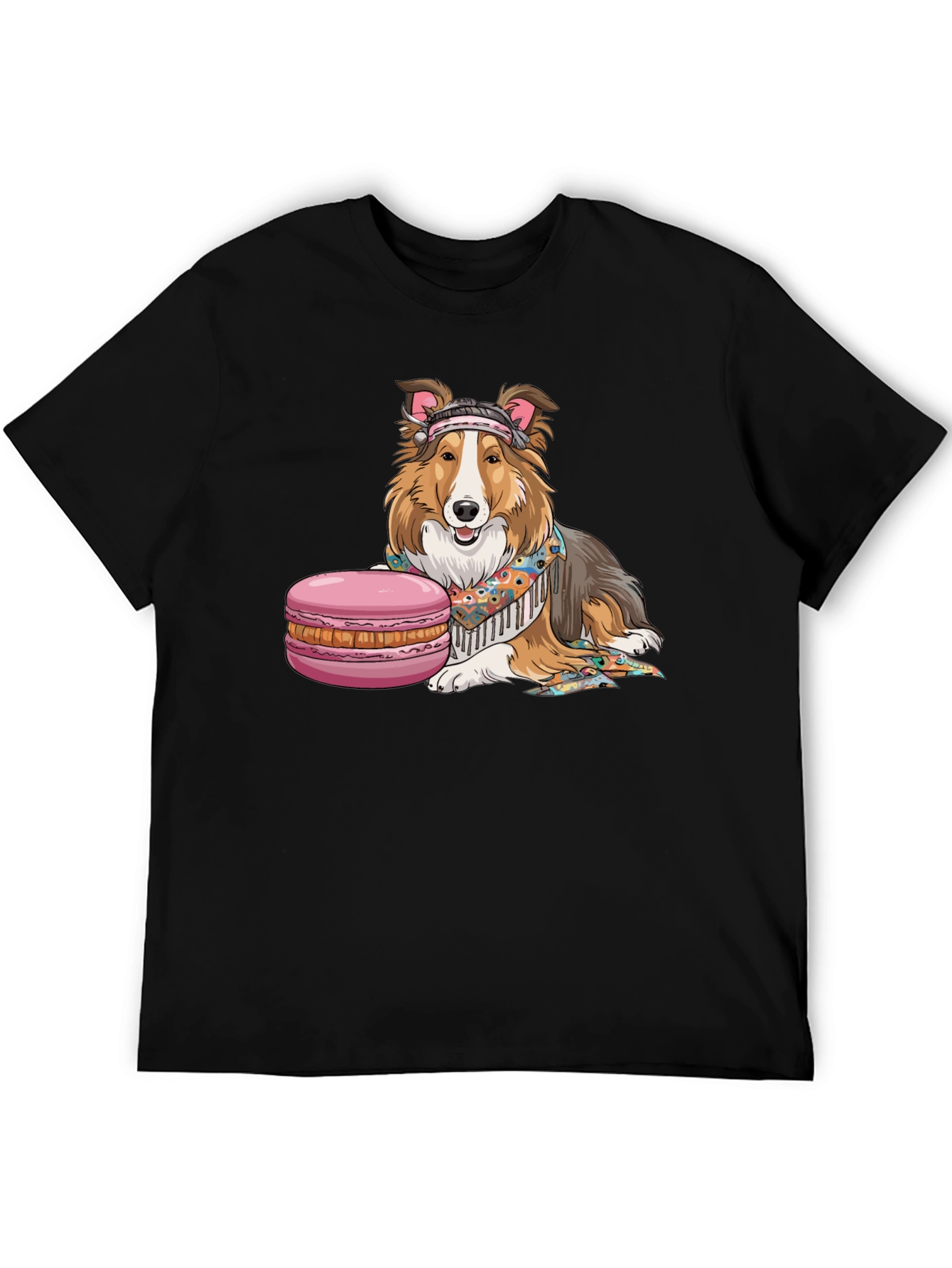 Dog with Macaron T-Shirt - 5