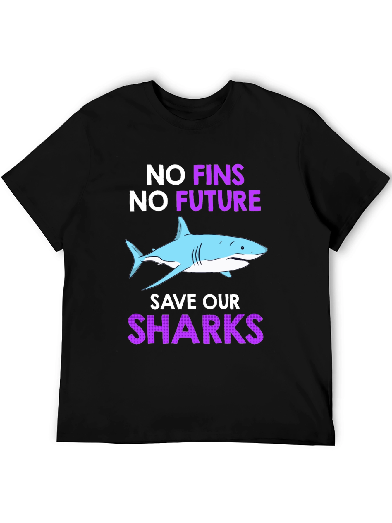 Black Save Our Sharks T-Shirt view 5