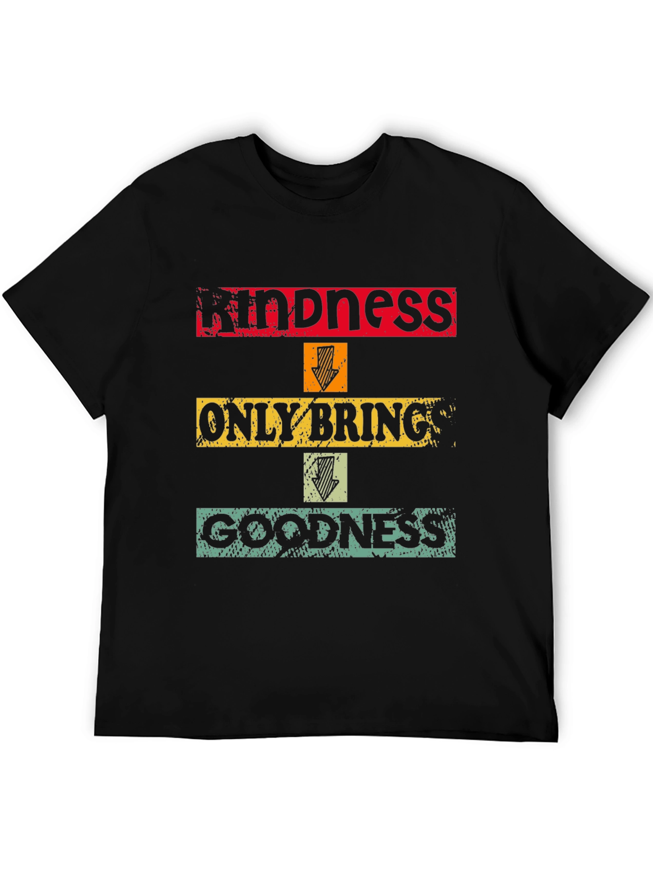 Black Kindness Brings Goodness Graphic T-Shirt view 5