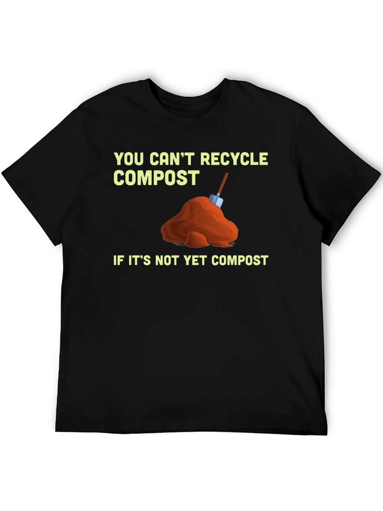 Black Funny Compost T-Shirt - Recycle Humor view 5