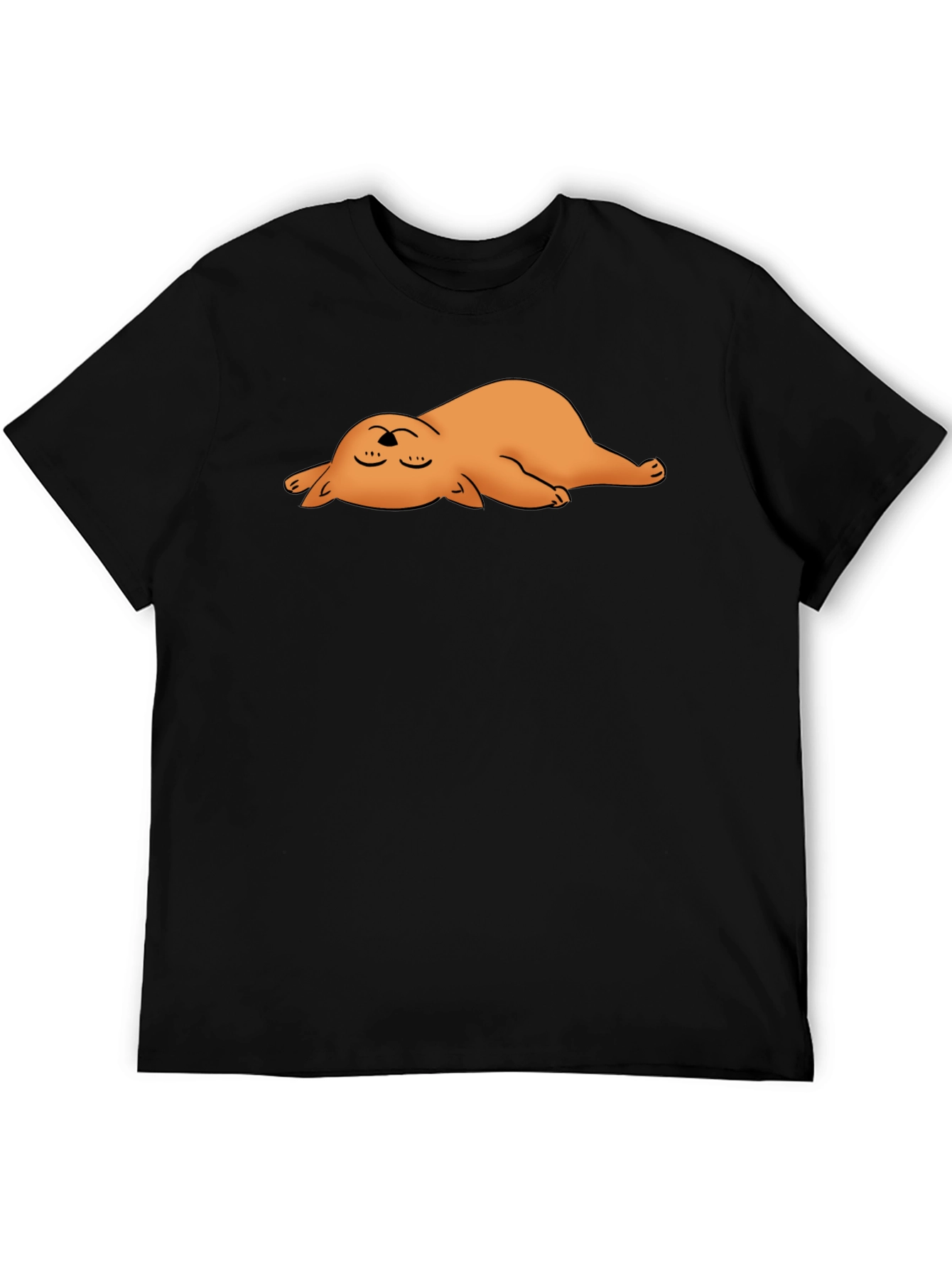 Black Relaxed Otter Graphic Black T-Shirt view 5