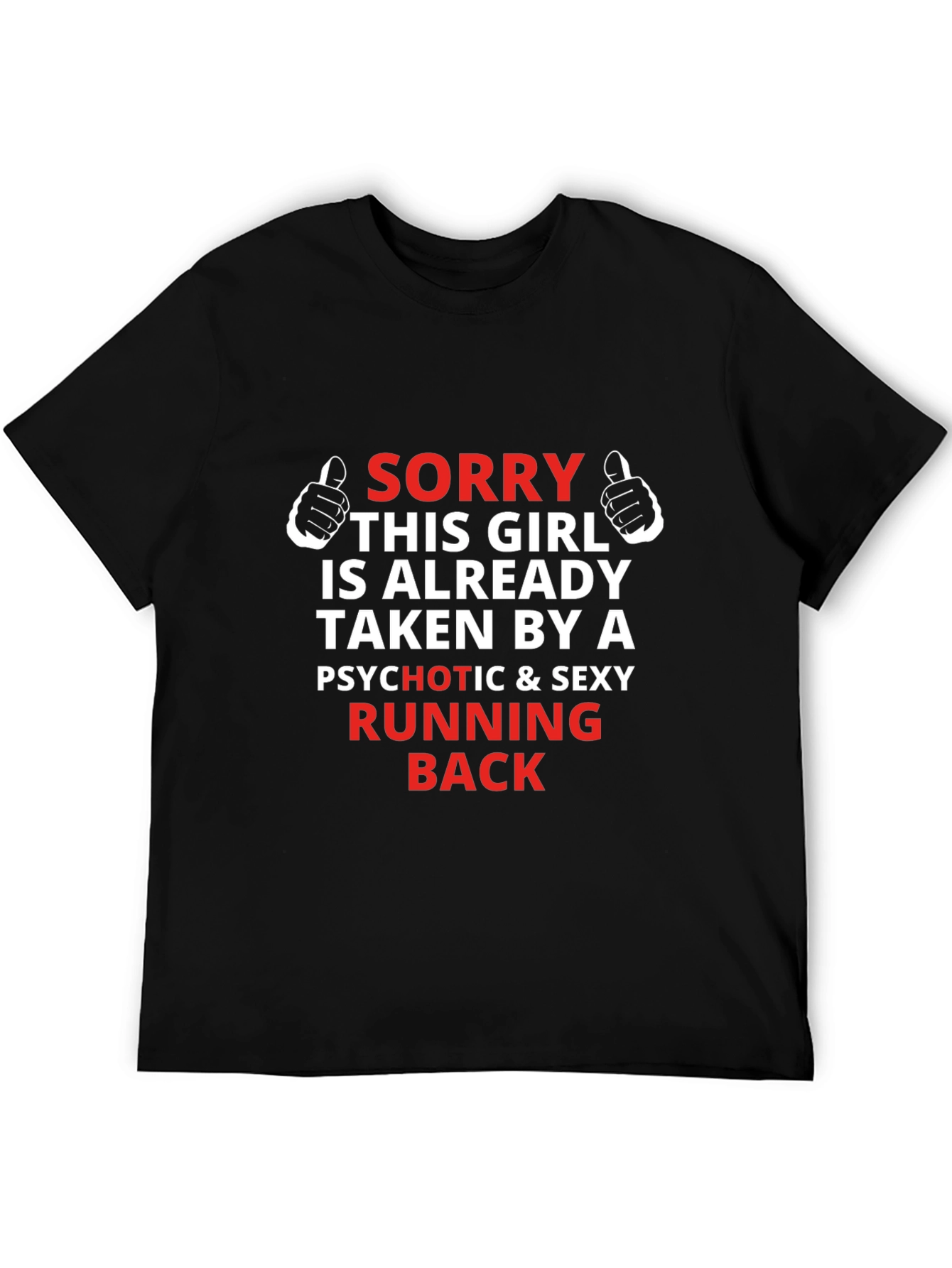 Black Funny Running Back Graphic Tee view 5